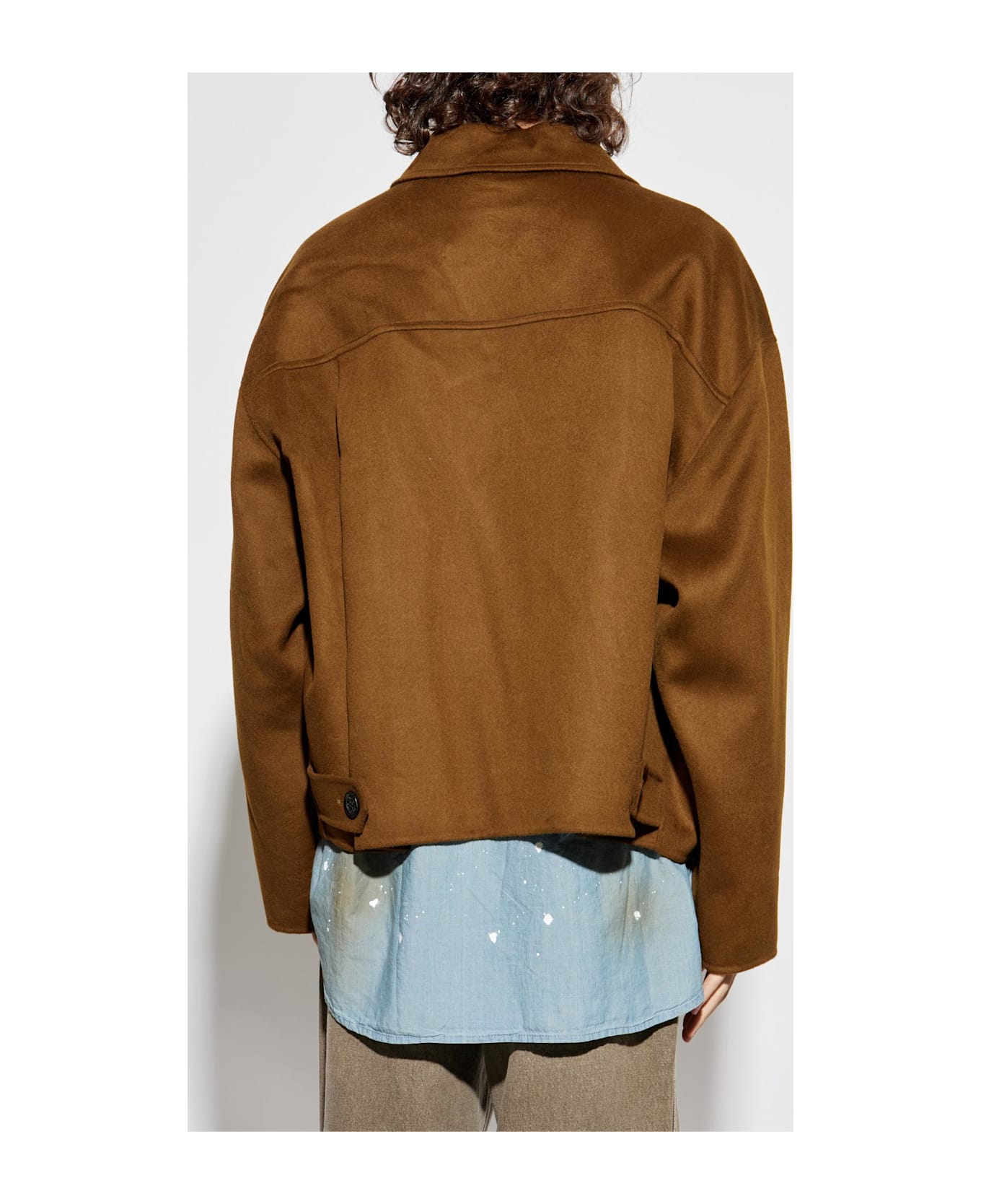 Acne Studios Wool Jacket With Collar - Olive green