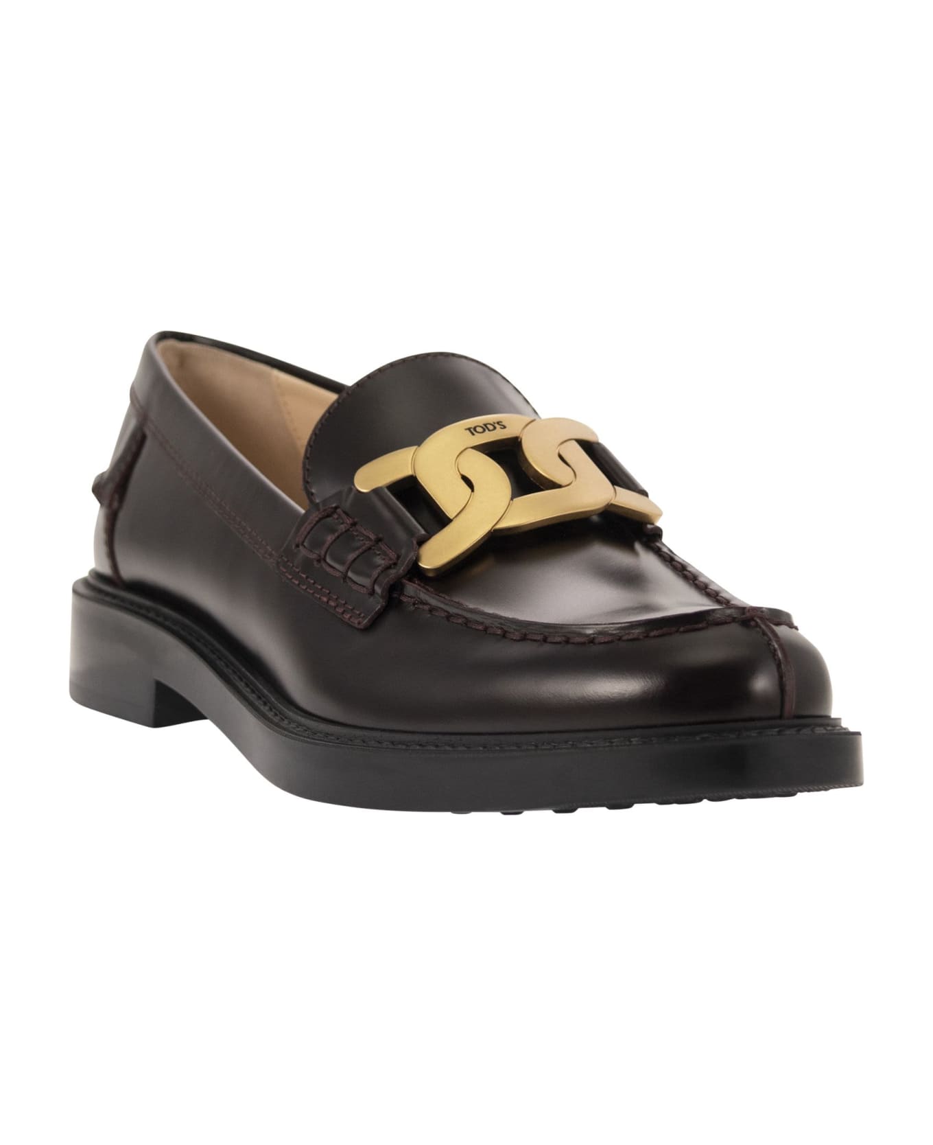 Tod's Leather Loafers - Bordeaux フラットシューズ