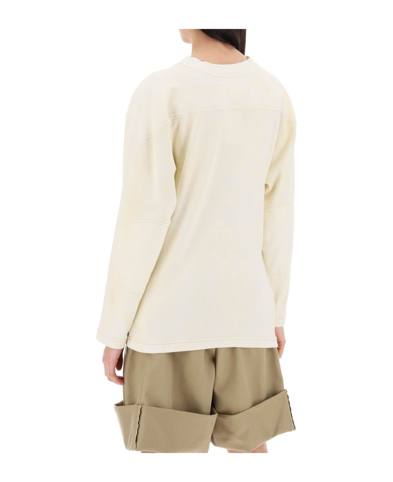 Maison Margiela Long-sleeved Crewneck Sweatshirt - White