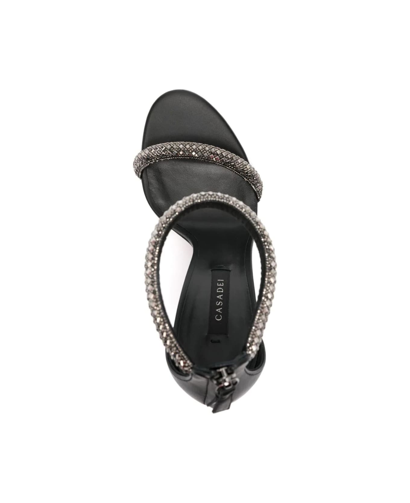 Casadei Elegant Sandal - Ematite Black サンダル
