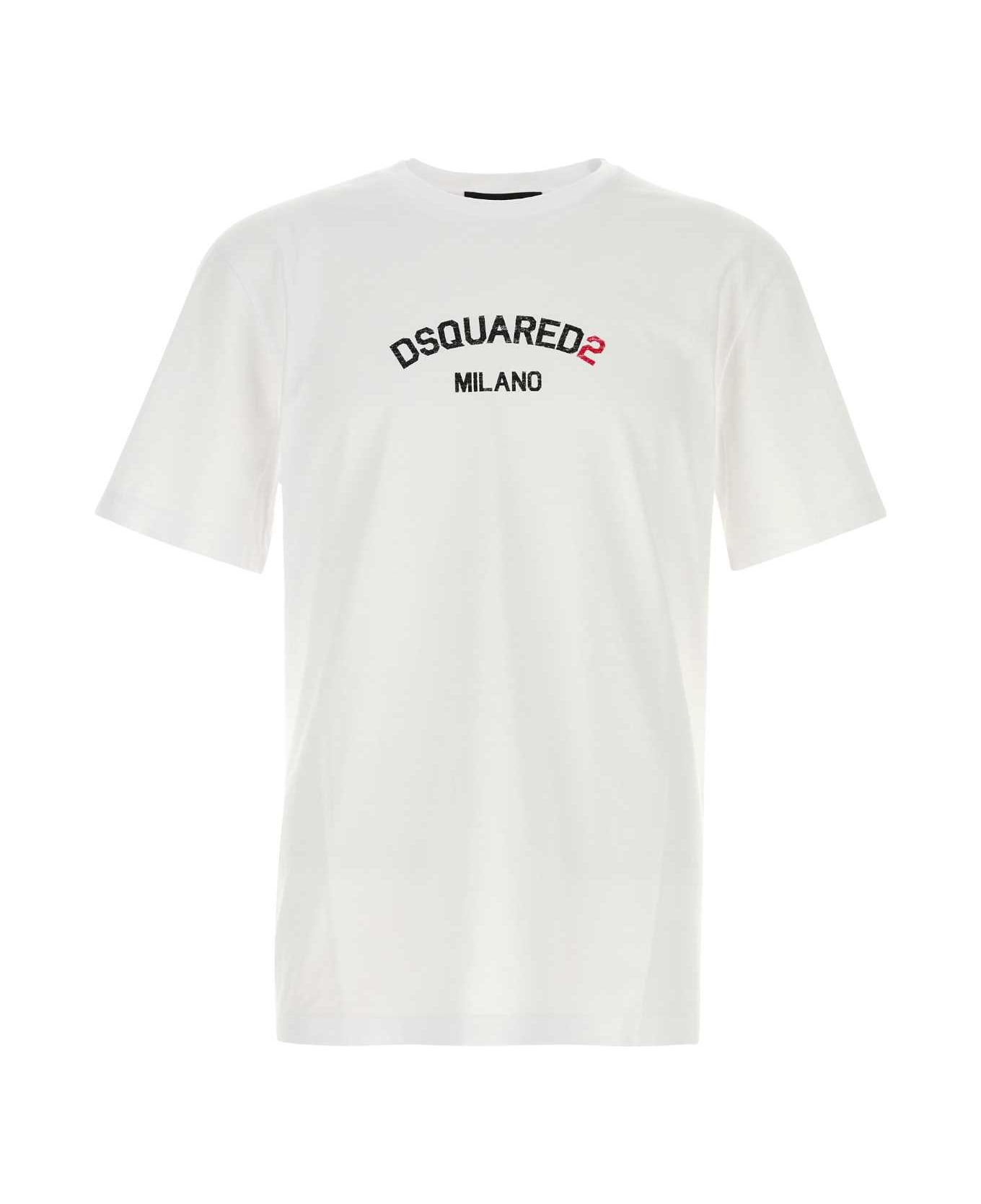 Dsquared2 White Cotton T-shirt - White