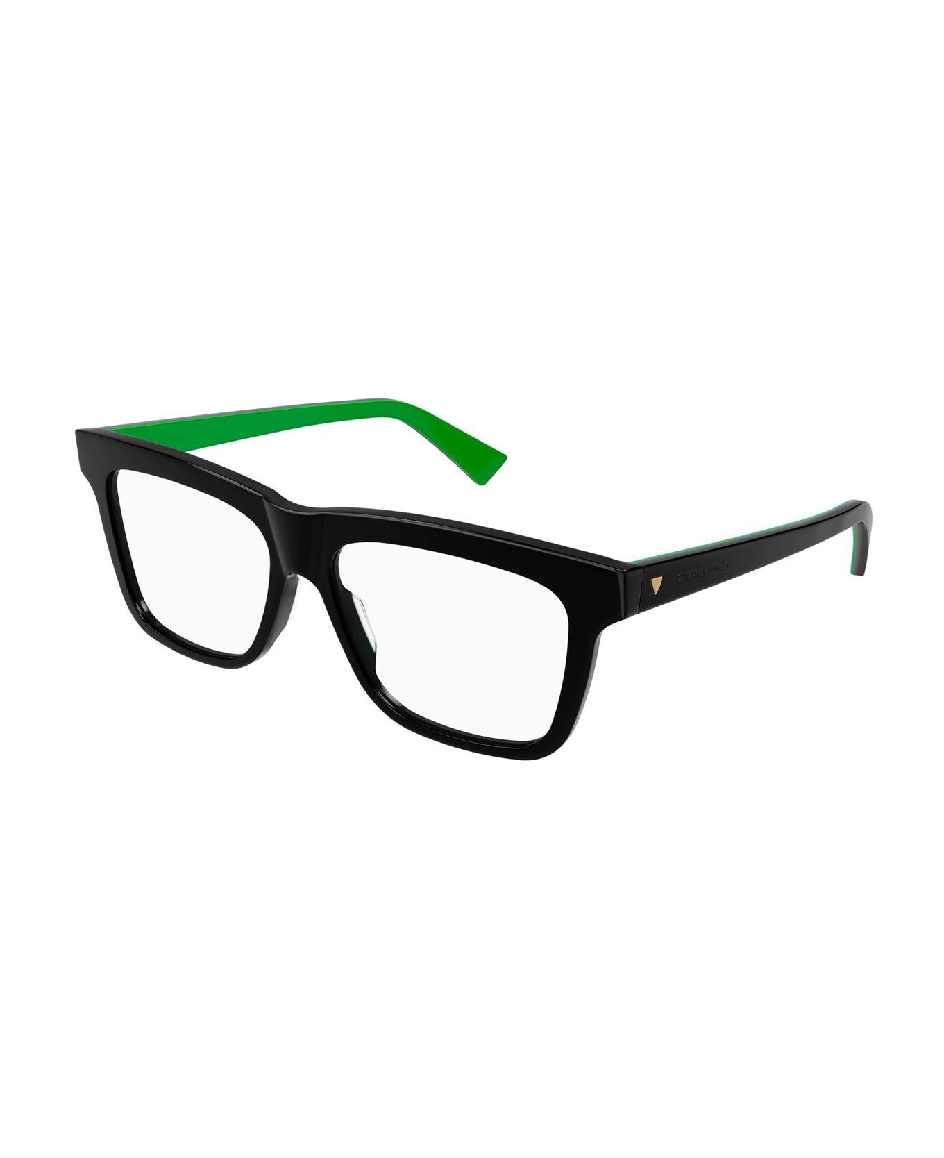 Bottega Veneta Eyewear Square-frame Glasses - 005 black black transpare