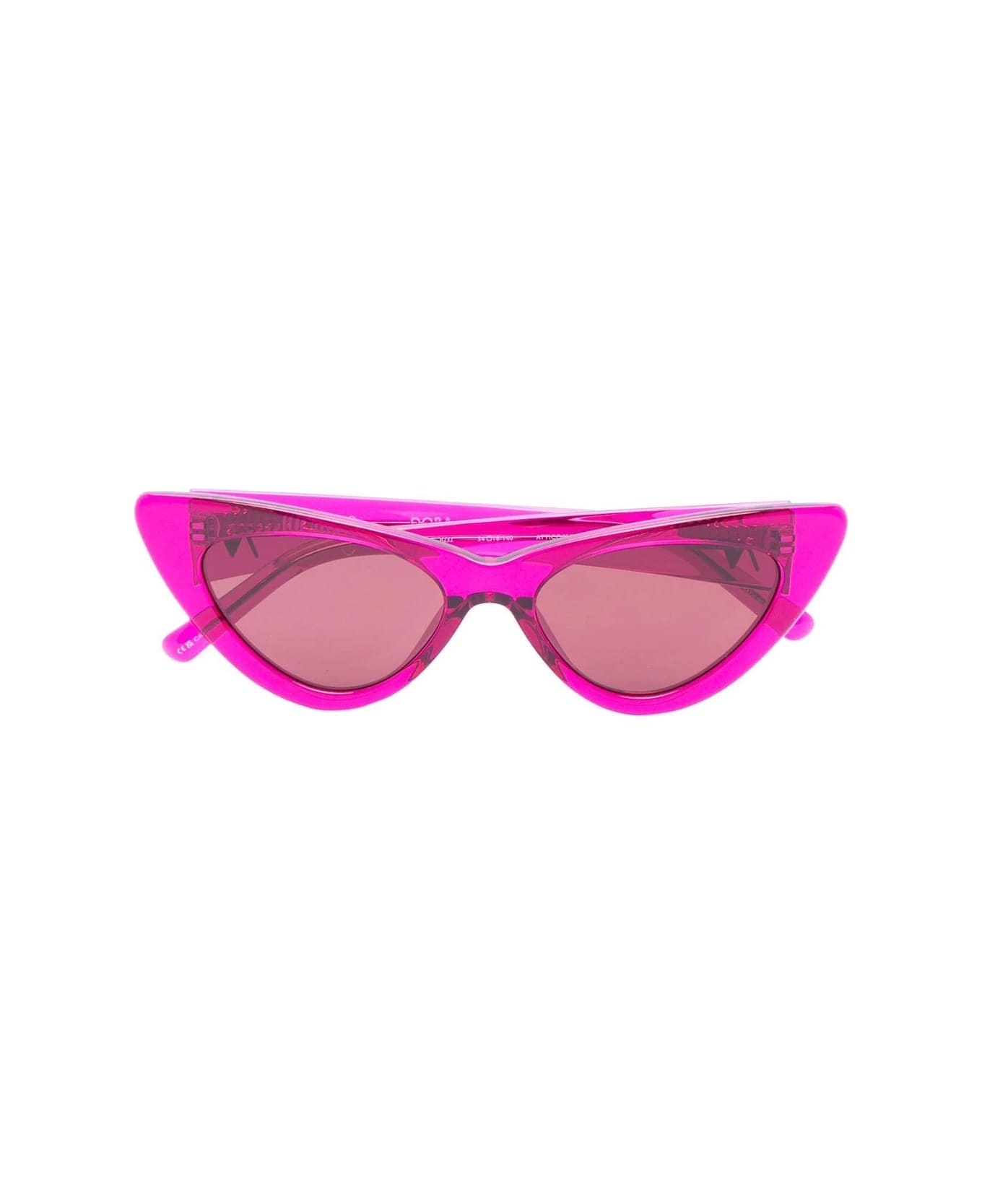 Linda Farrow Dora Sunglasses - Maroon Silver Red