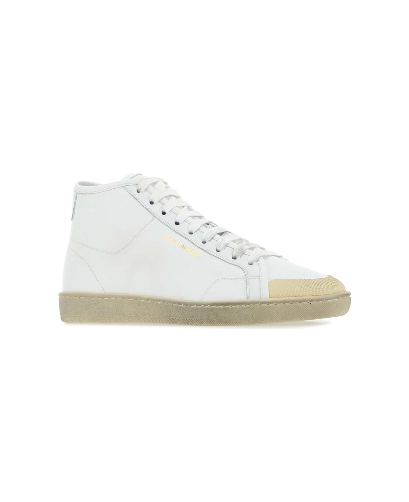 Saint Laurent White Leather Court Classic Sl/39 Sneakers - 9377