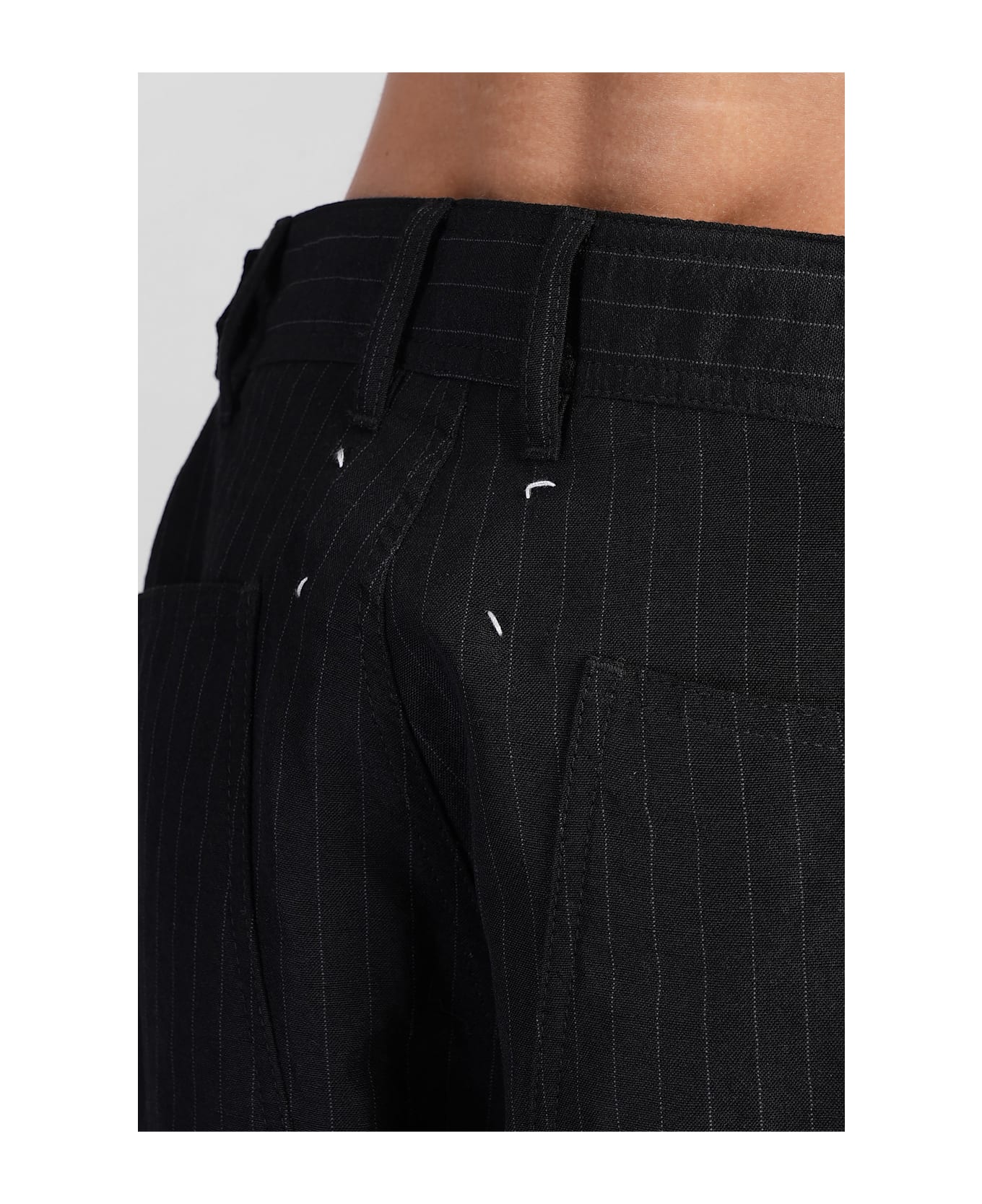 Maison Margiela Pants In Black Wool - black
