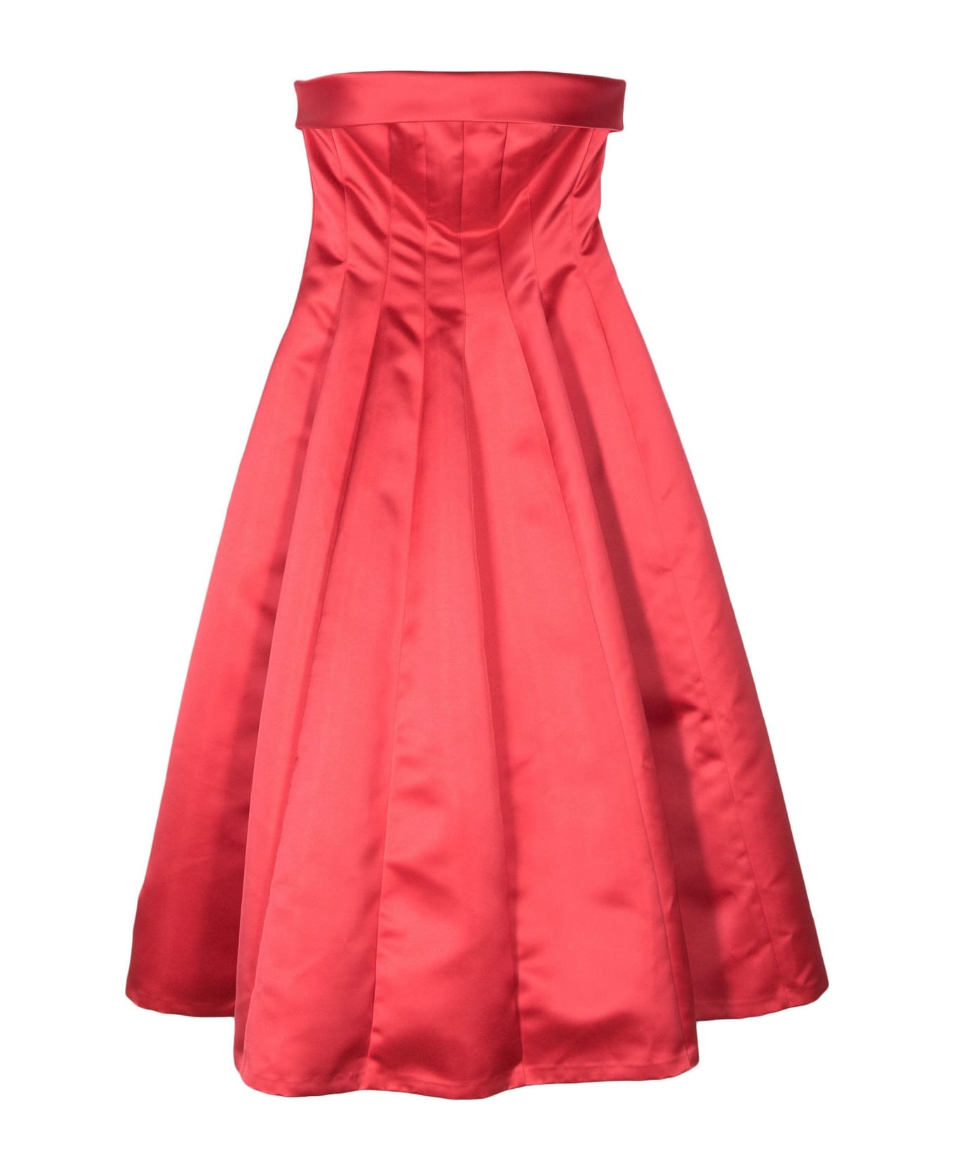 Philosophy di Lorenzo Serafini Red Pleated Midi Dress - Red ワンピース＆ドレス