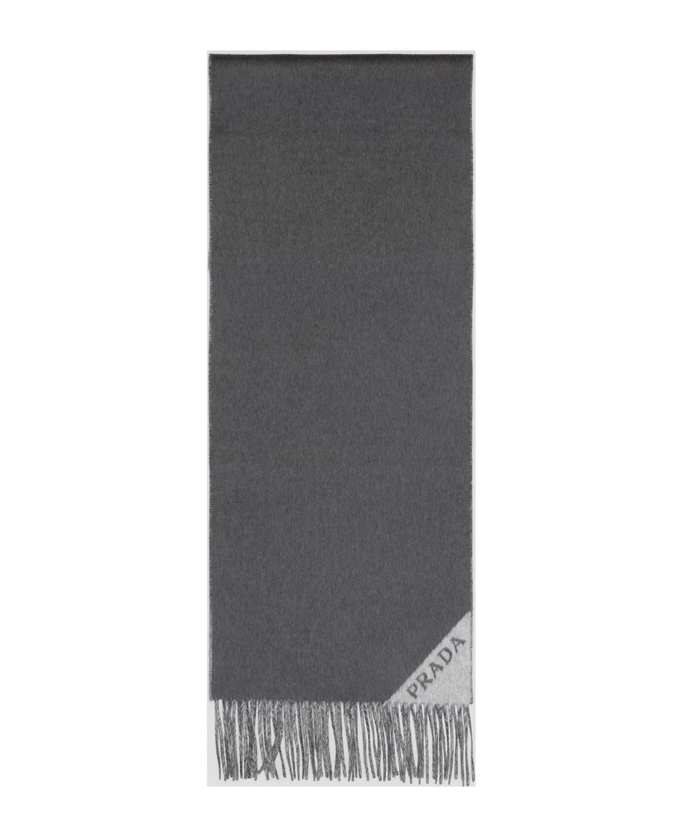 Prada Cashmere Scarf - Irf Ematite Grigio