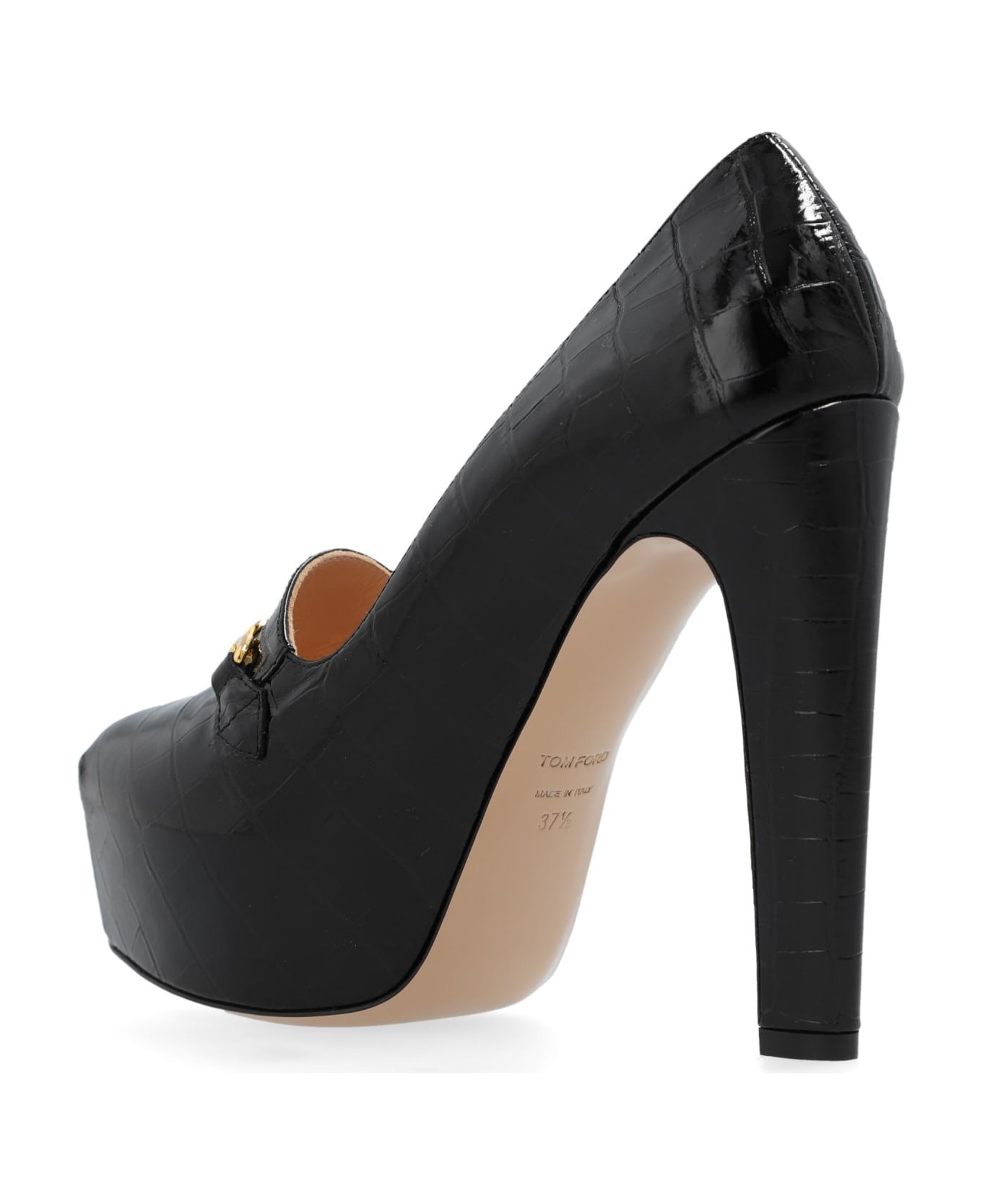 Tom Ford Leather Heeled Shoes - Black