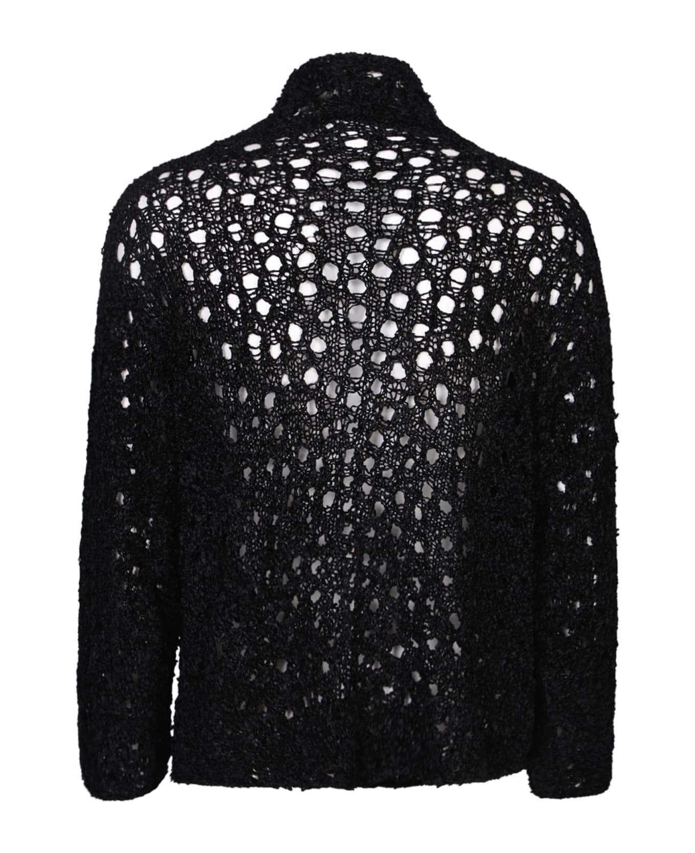 SSHEENA Perforated Knit Sweater Black - Black
