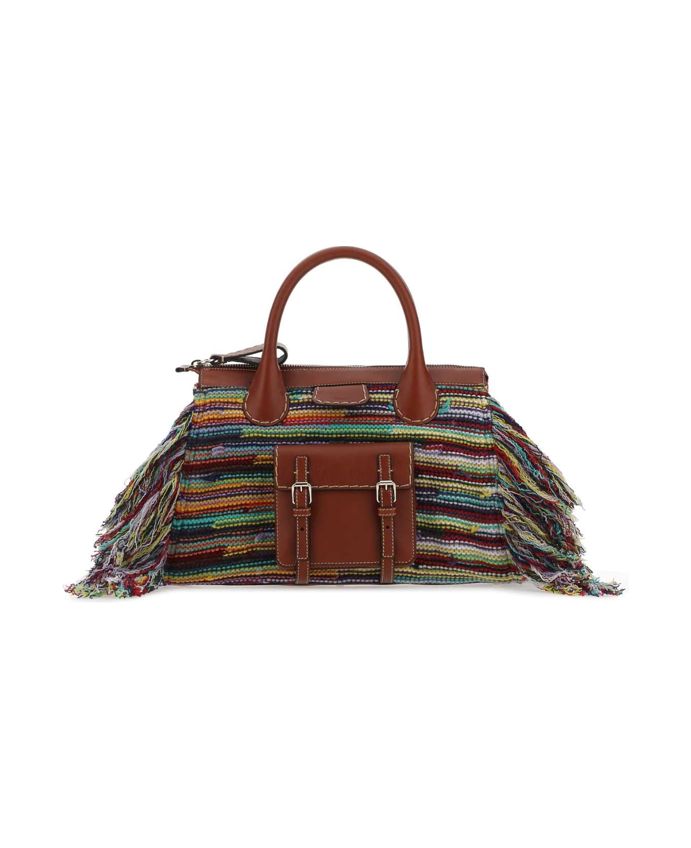 Chloé Multicolor Leather And Cashmere Medium Edith Handbag - 9CA トートバッグ