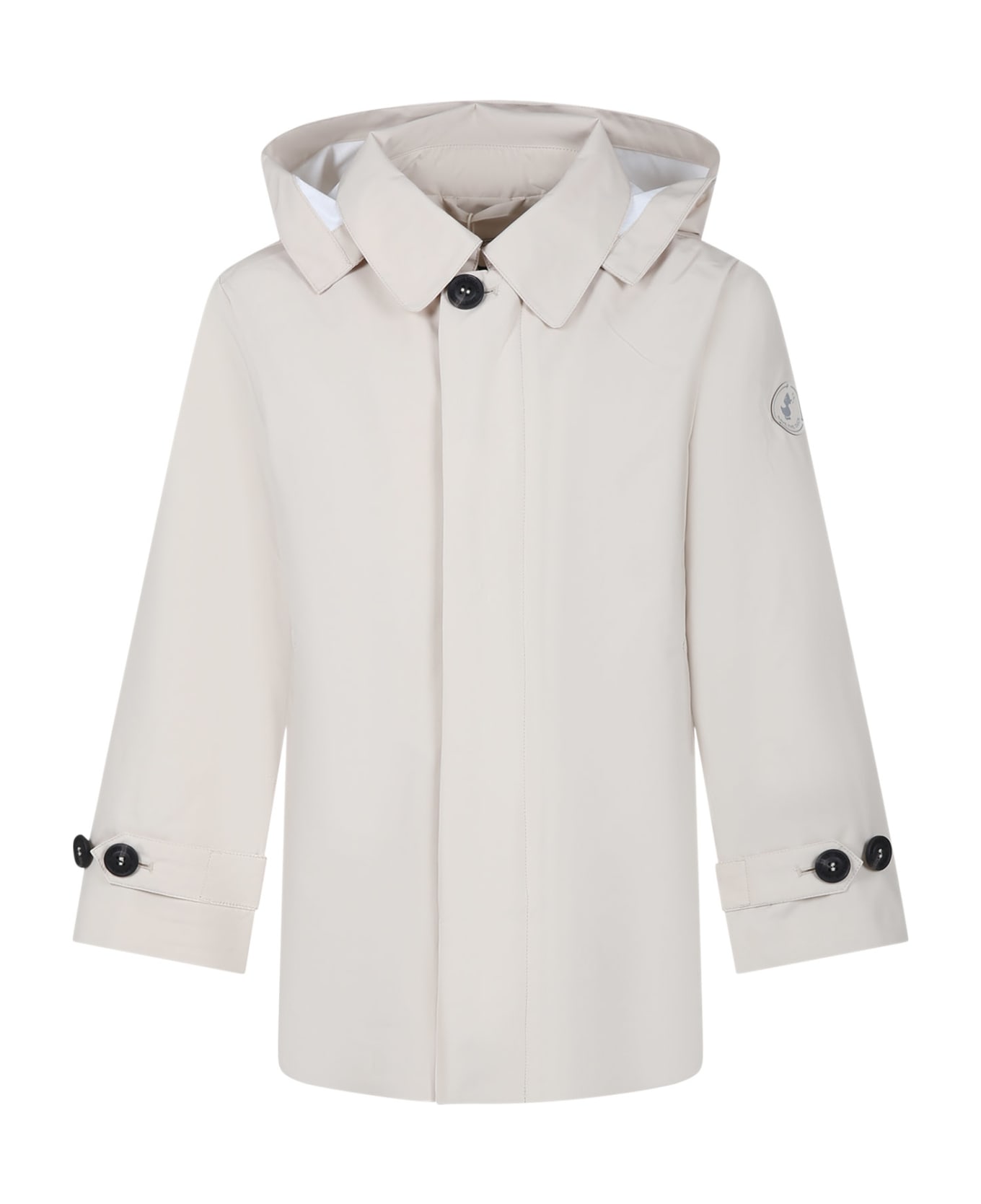 Save the Duck Beige Flint Trench Coat For Boy With Logo - Beige