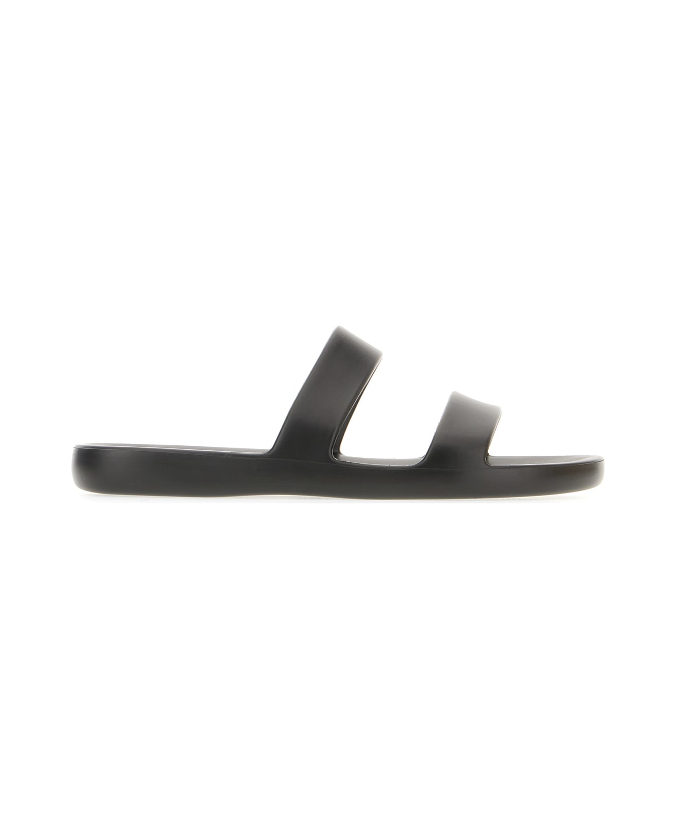 The Row Black Rubber Slippers - BLACK