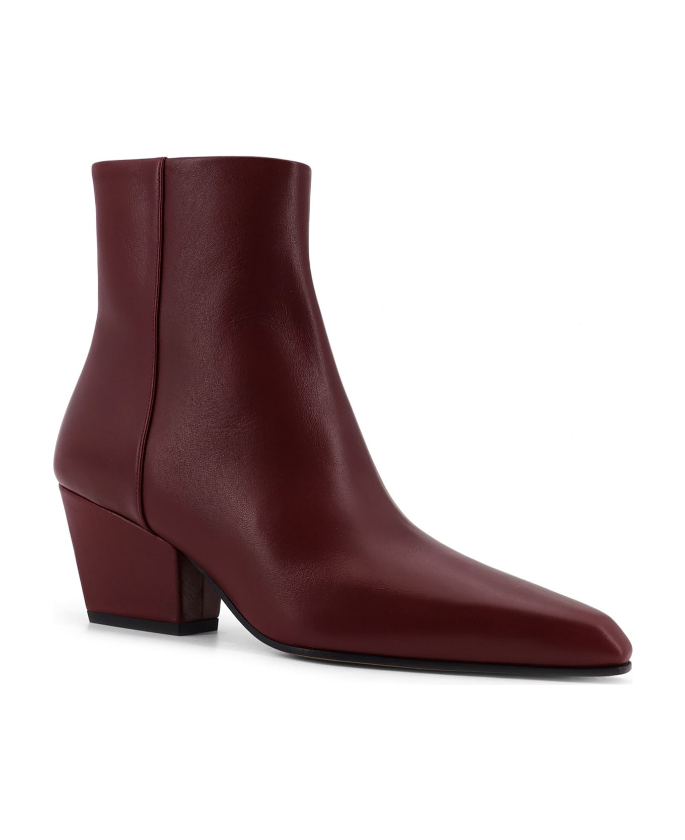 Paris Texas Jane Leather Ankle Boots - ROUGE NOIR