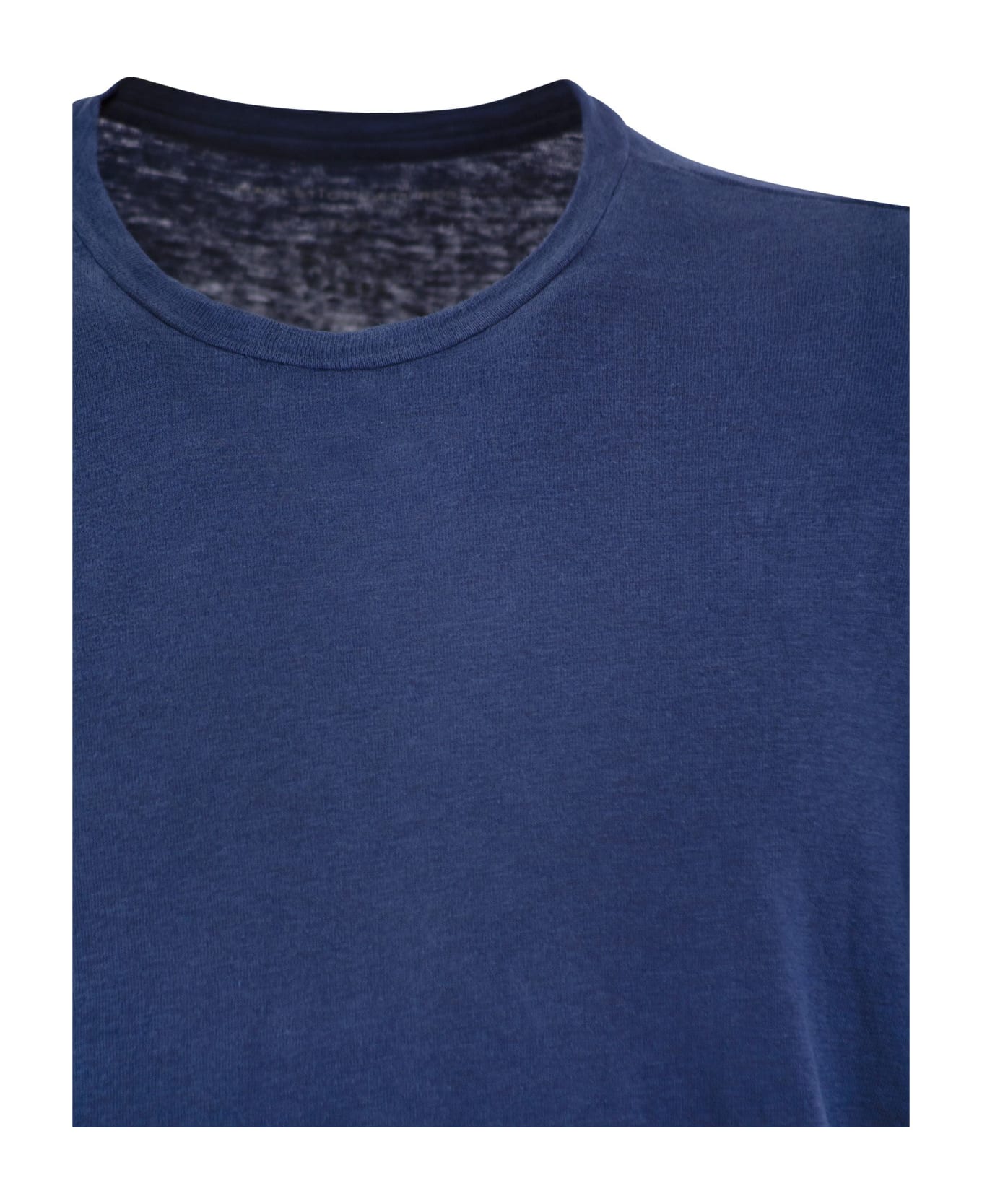 Majestic Filatures Crew-neck Linen T-shirt - Royal Blue シャツ