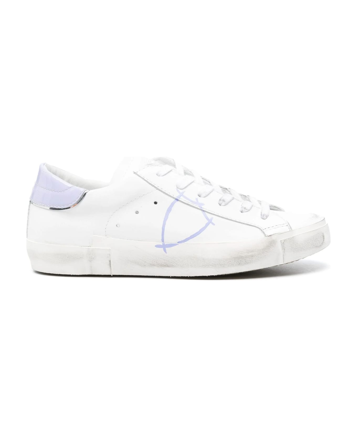 Philippe Model Prsx Low-top Sneakers In Leather White - White