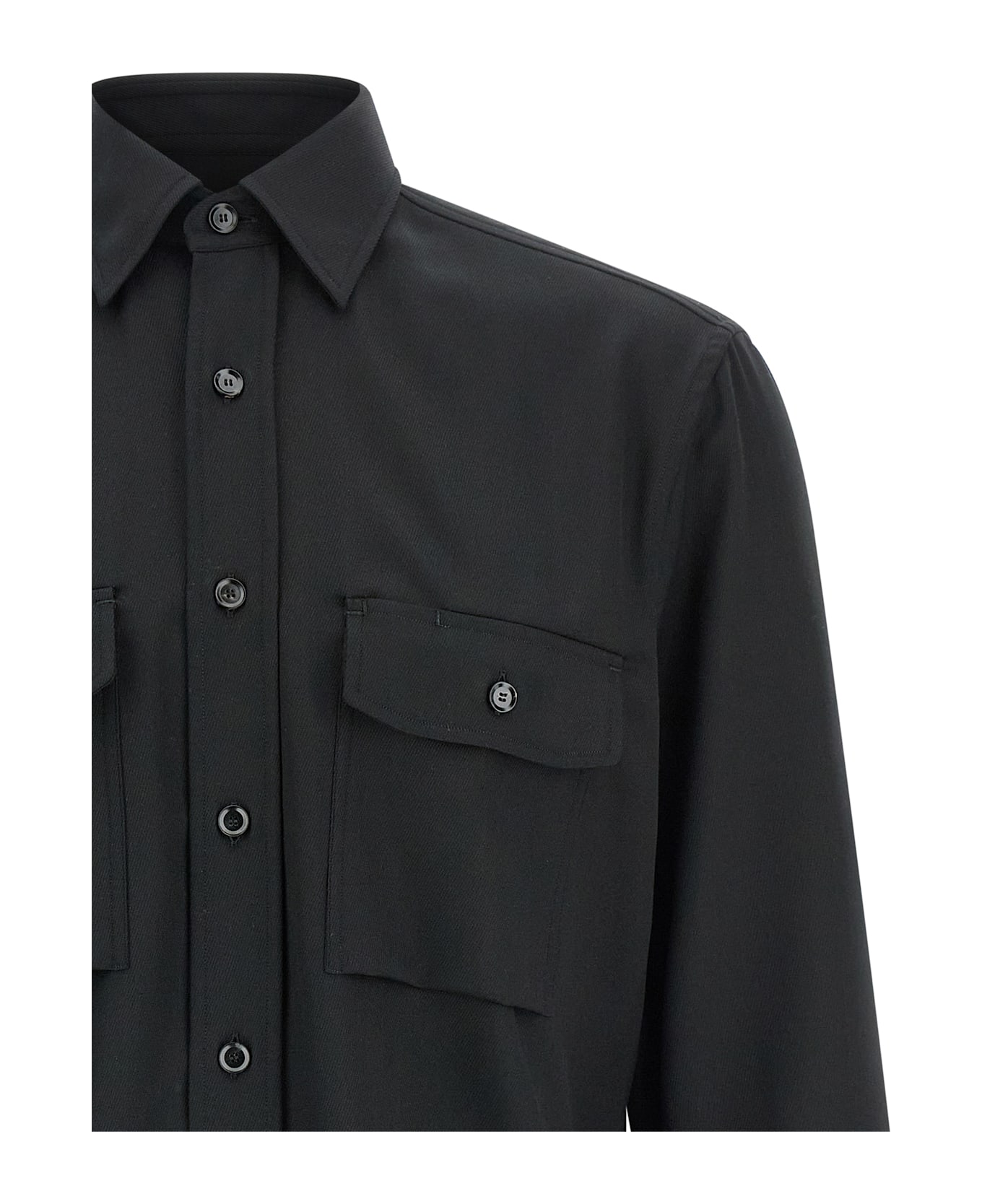 Brioni 
military
 Shirt - Black  