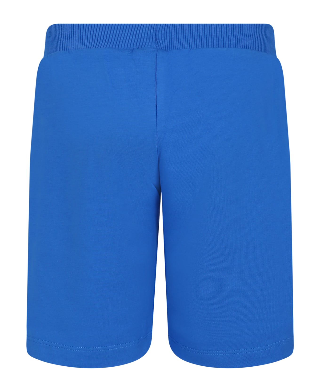 Moschino Light Blue Shorts For Kids With Teddy Bears And Logo - Light Blue