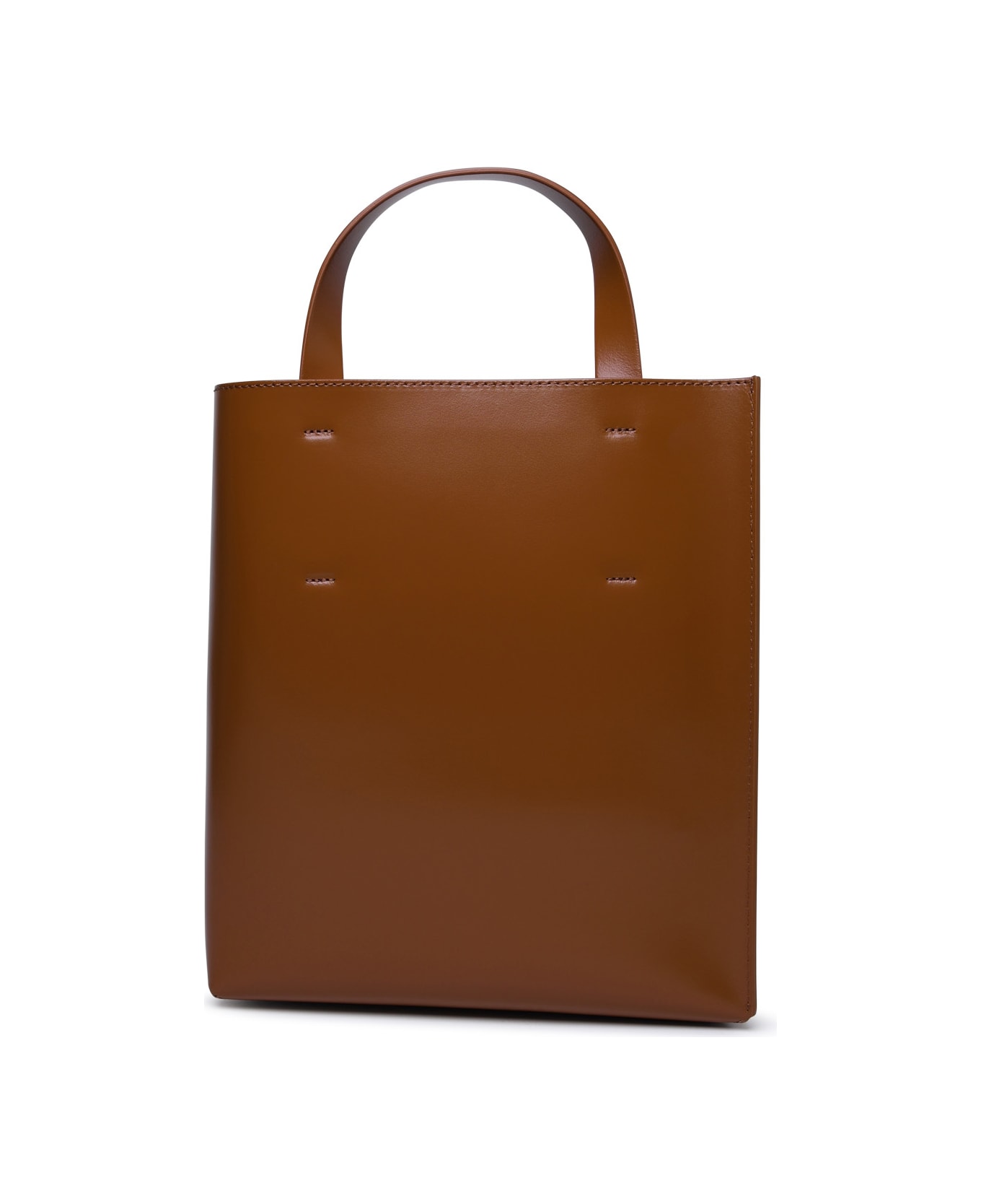 Marni Small 'museo' Brown Leather Bag - Brown