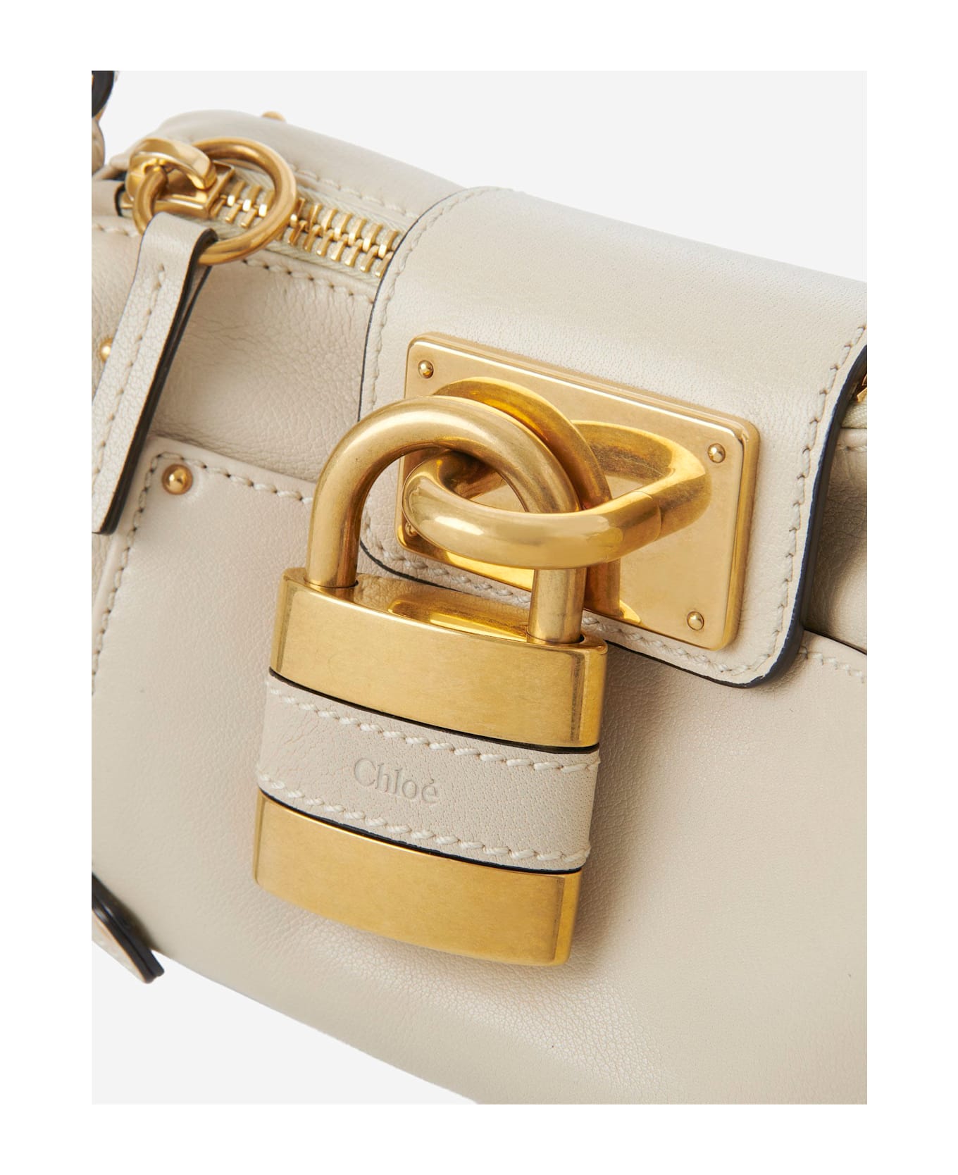 Chloé Small Paddington Leather Bag - IVORY