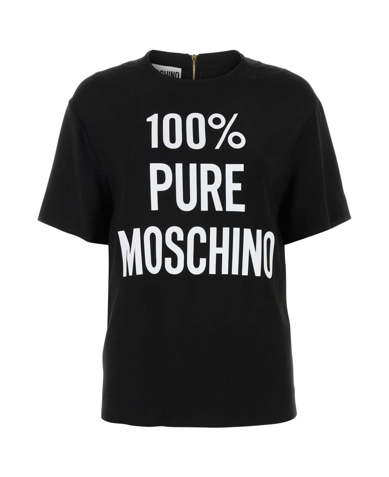 Moschino Black Crepe T-shirt - FANTASIANERO