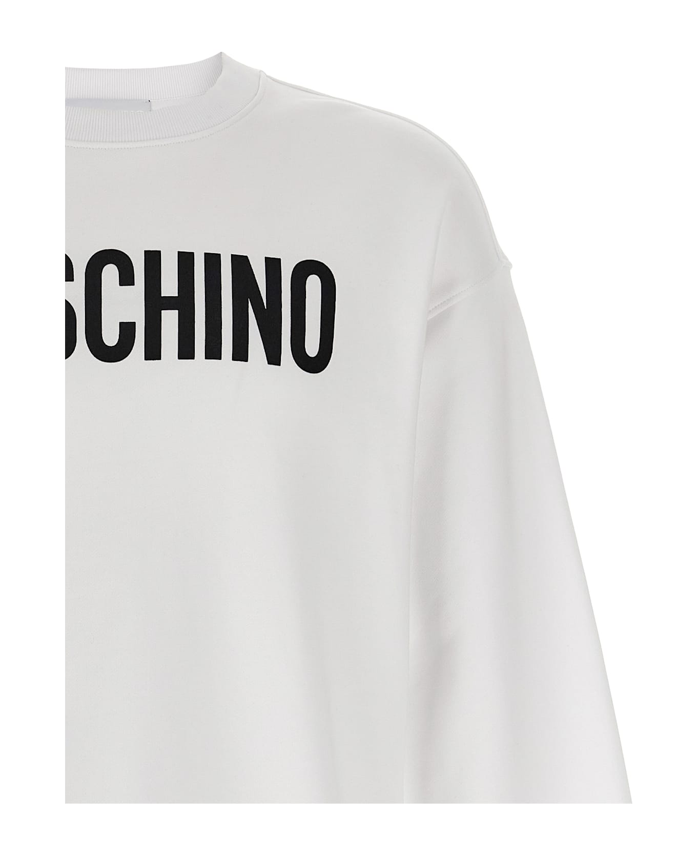 Moschino Logo Print Sweatshirt - White
