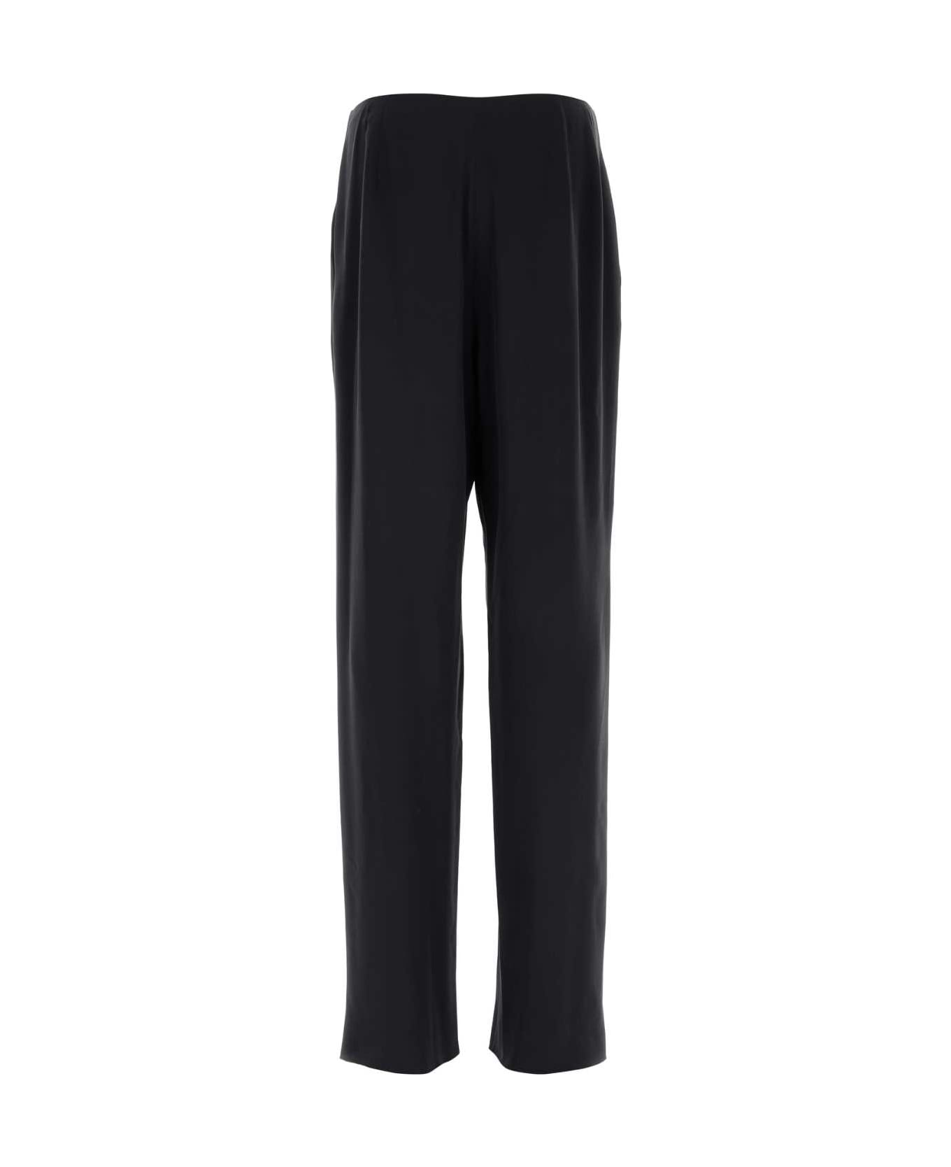 Saint Laurent Dark Blue Crepe Pant - MARINEFONCE