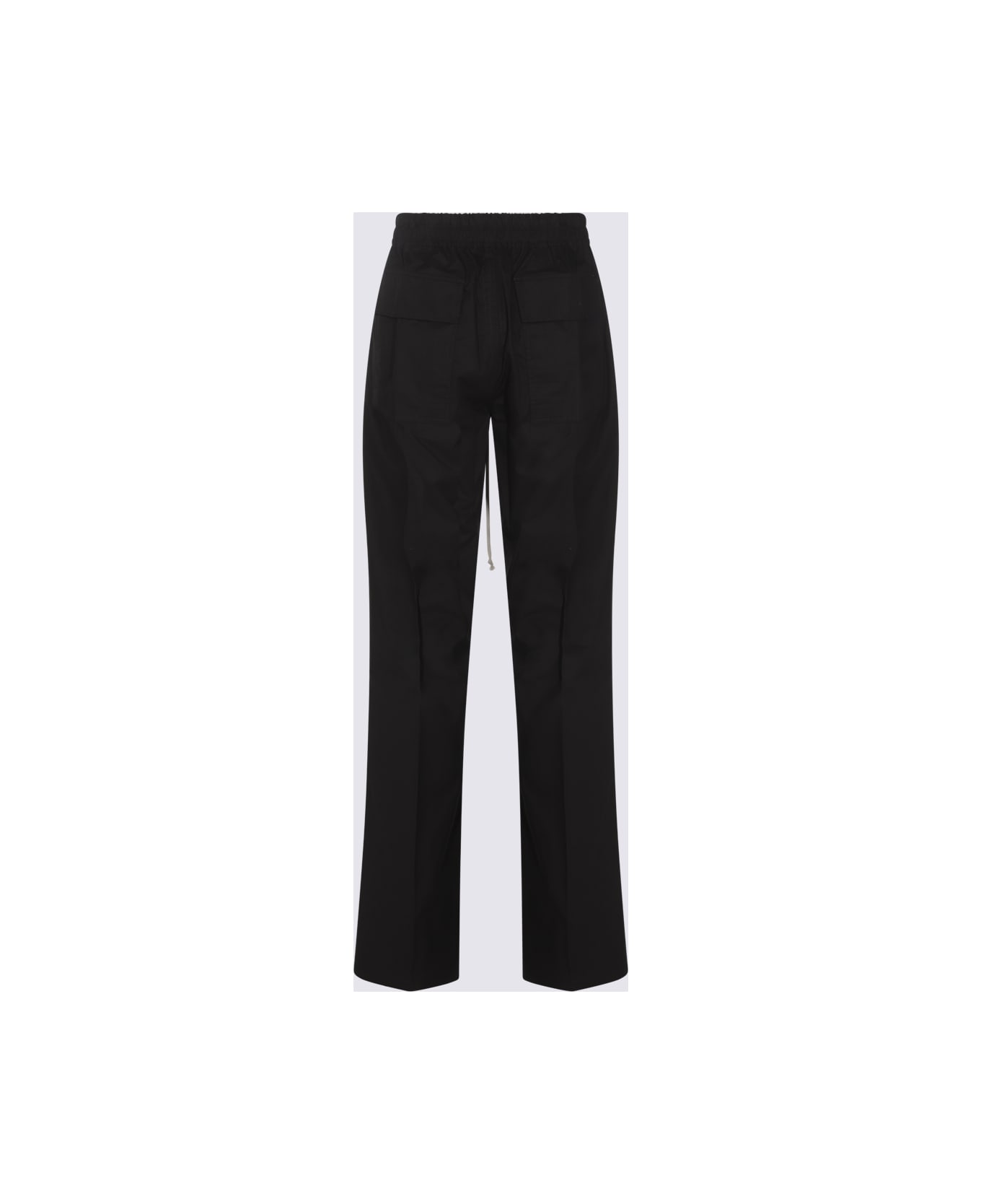 Rick Owens Black Cotton Pants - Black