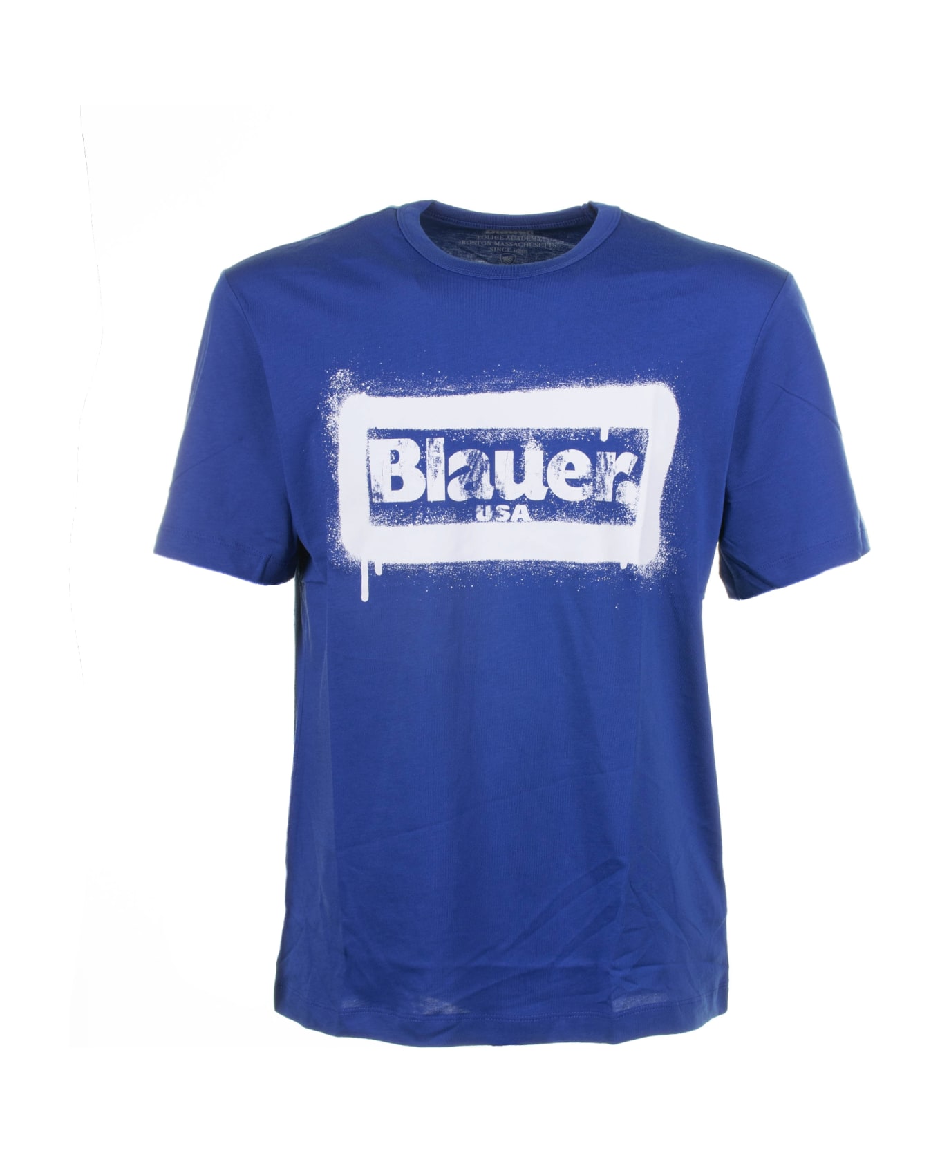 Blauer Blue Crew Neck T-shirt In Cotton - MOLTO BLU シャツ