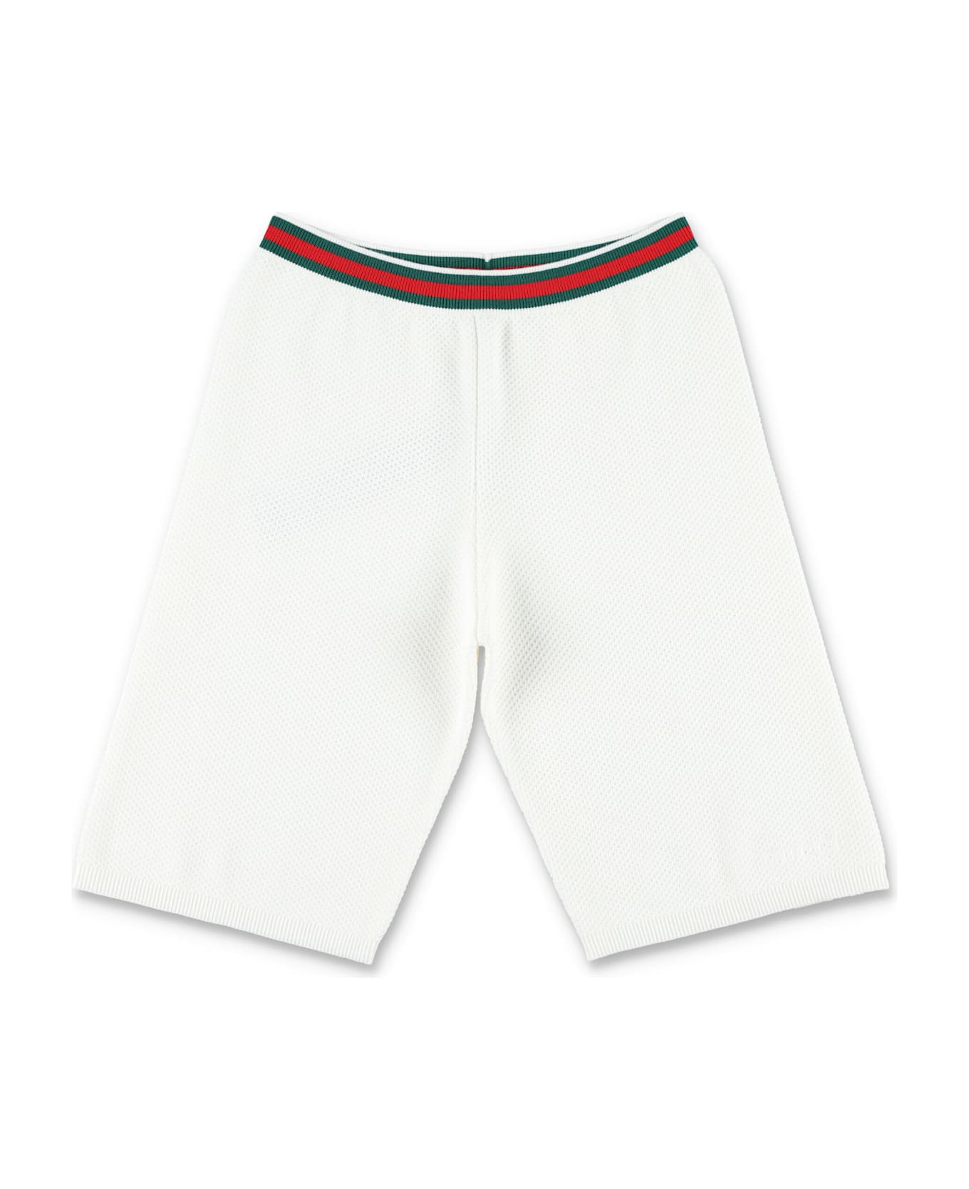 Gucci Kid - Embroidered Shorts - WHITE