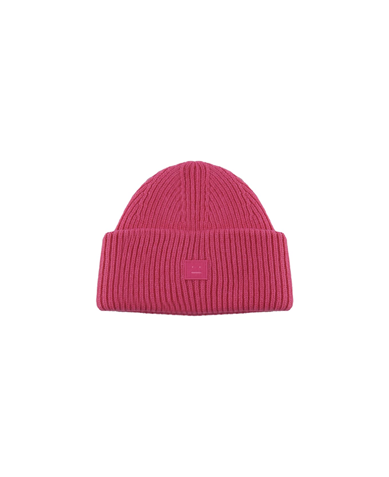 Acne Studios Beanie With Small Smiley Logo - Pink