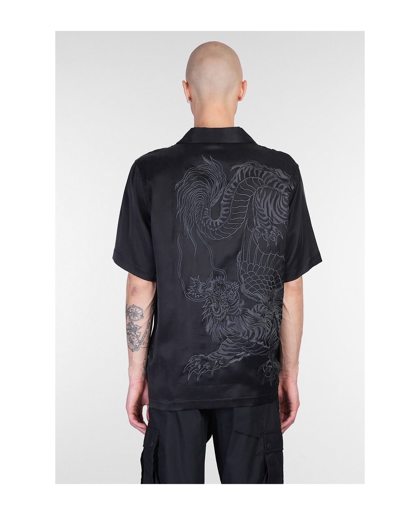 Maharishi Shirt In Black Rayon - black