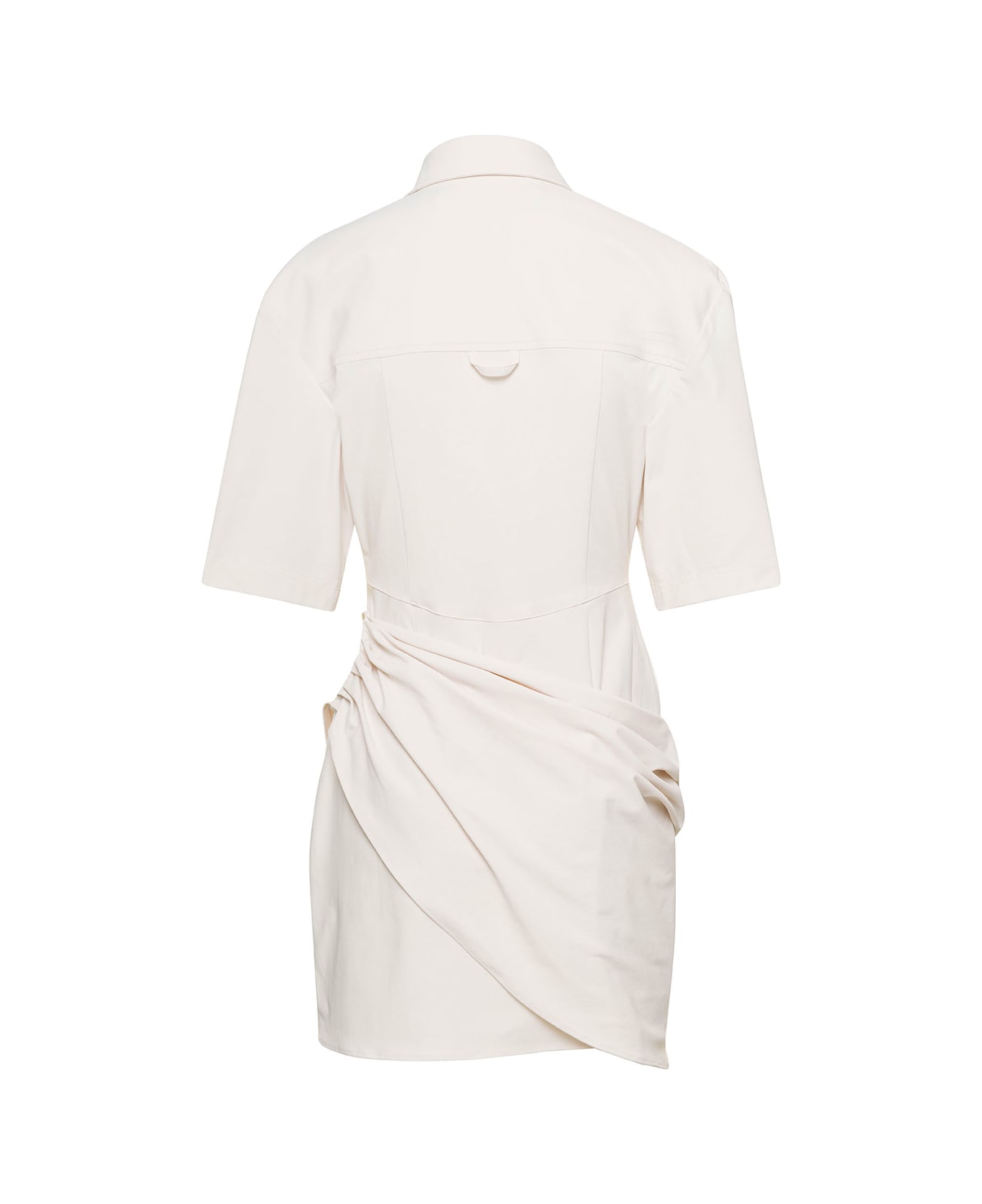 Jacquemus White Shirt Dress La Robe Camisa In Cotton Blend Woman - White