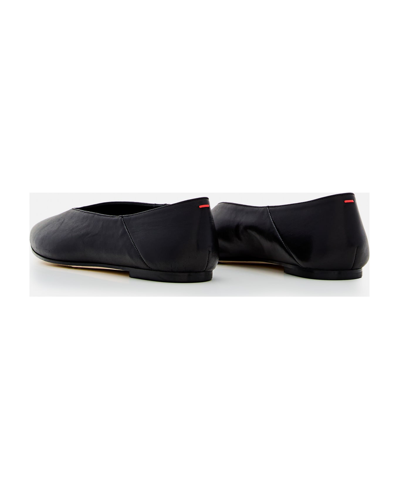 aeyde Moa Leather Ballet Flats - Black