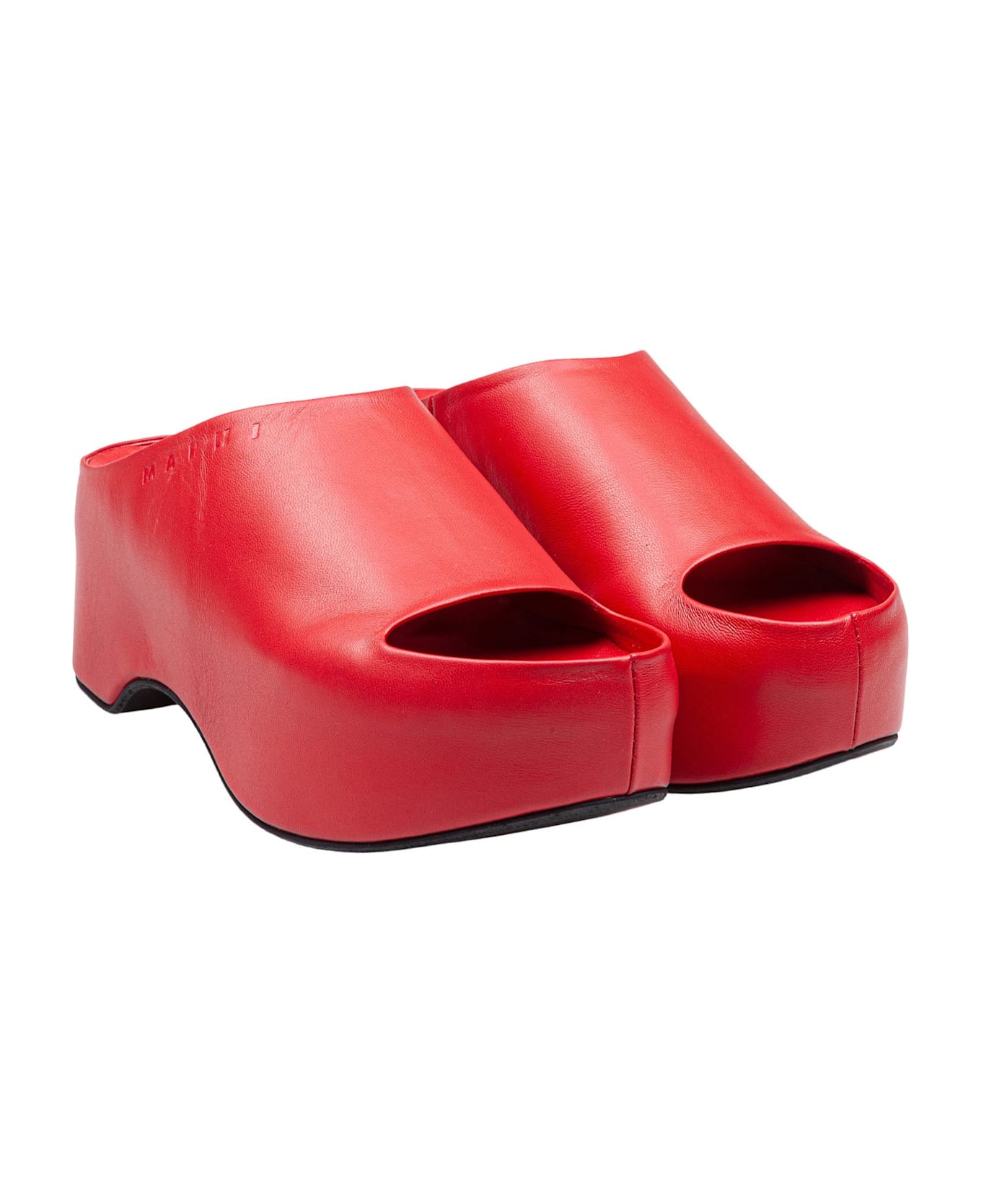 サンダル・ミュール MARNI Women Sandals SAMS021604P362800R67 RED Marni Slide With Chunky Clog In Red Leather | italist