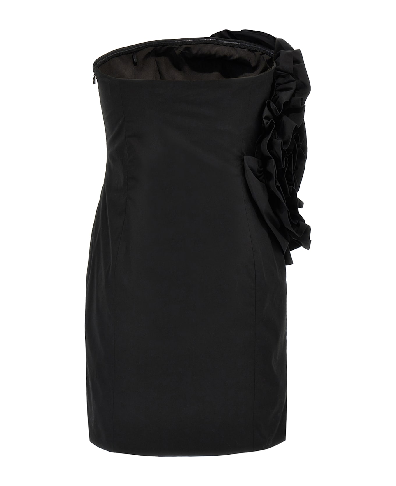 Rotate by Birger Christensen Big Flower Mini Dress - Black