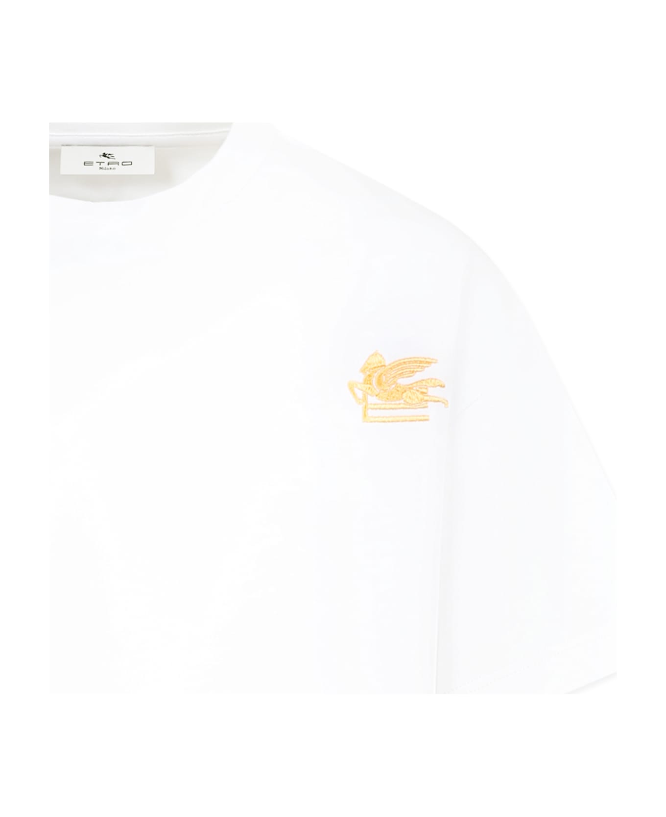 Etro White T-shirt For Boy Pegasus - White