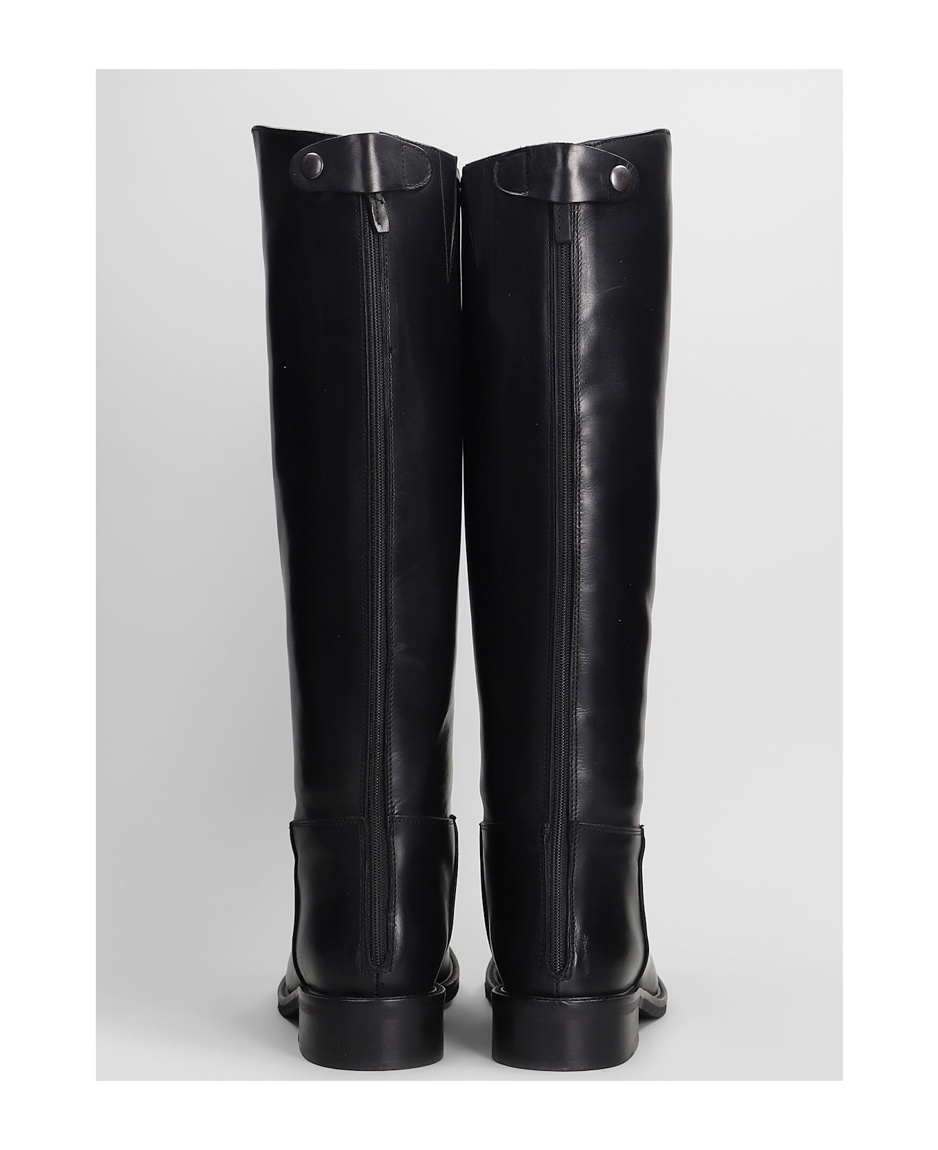 Julie Dee Low Heels Boots In Black Leather - black ブーツ