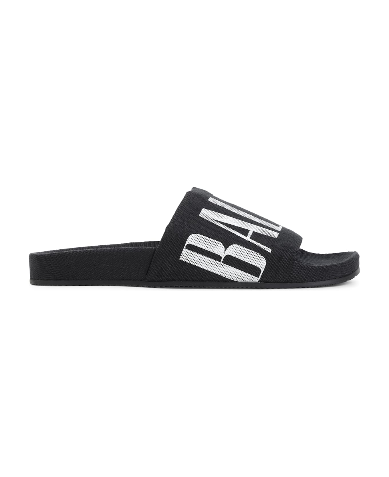 Balenciaga Furry Sandals - Black White