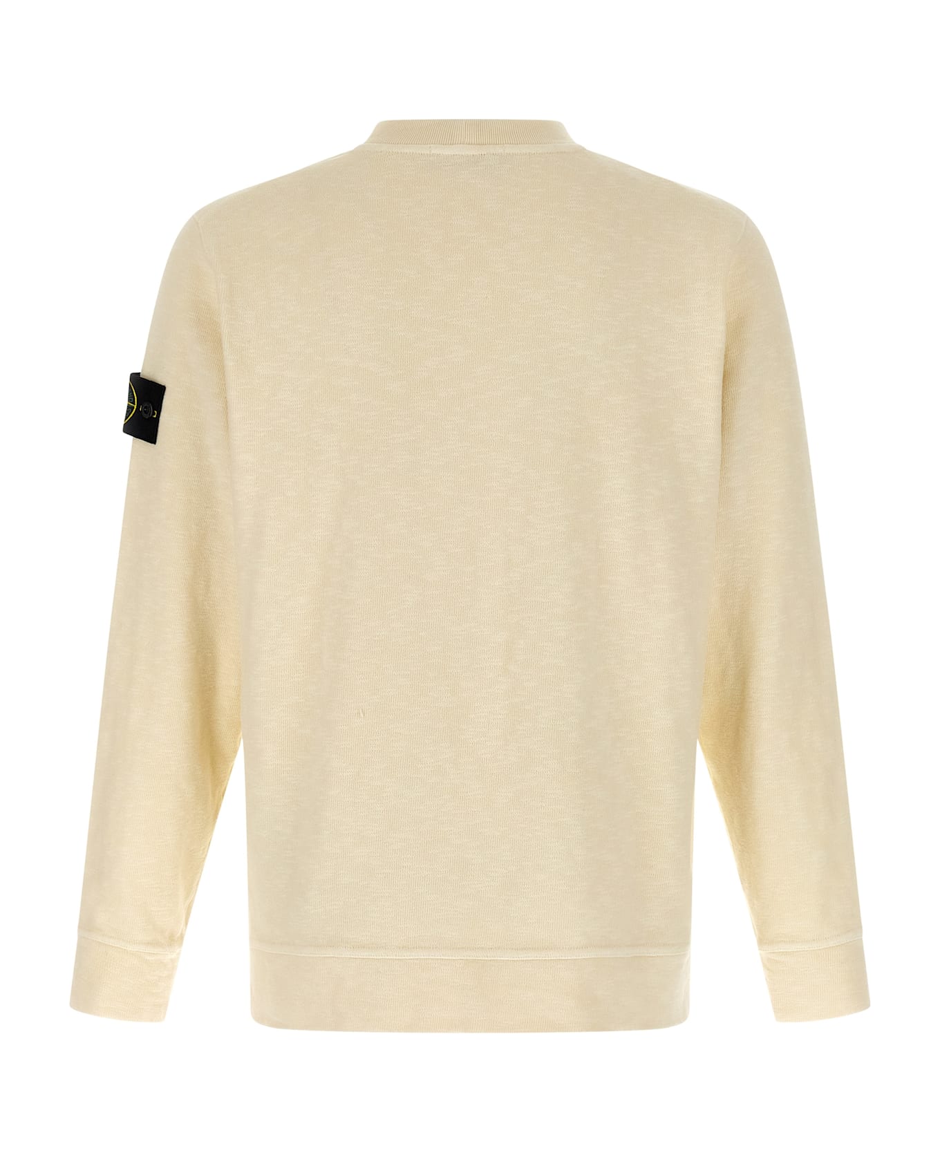 Stone Island Logo Badge Sweatshirt - Beige