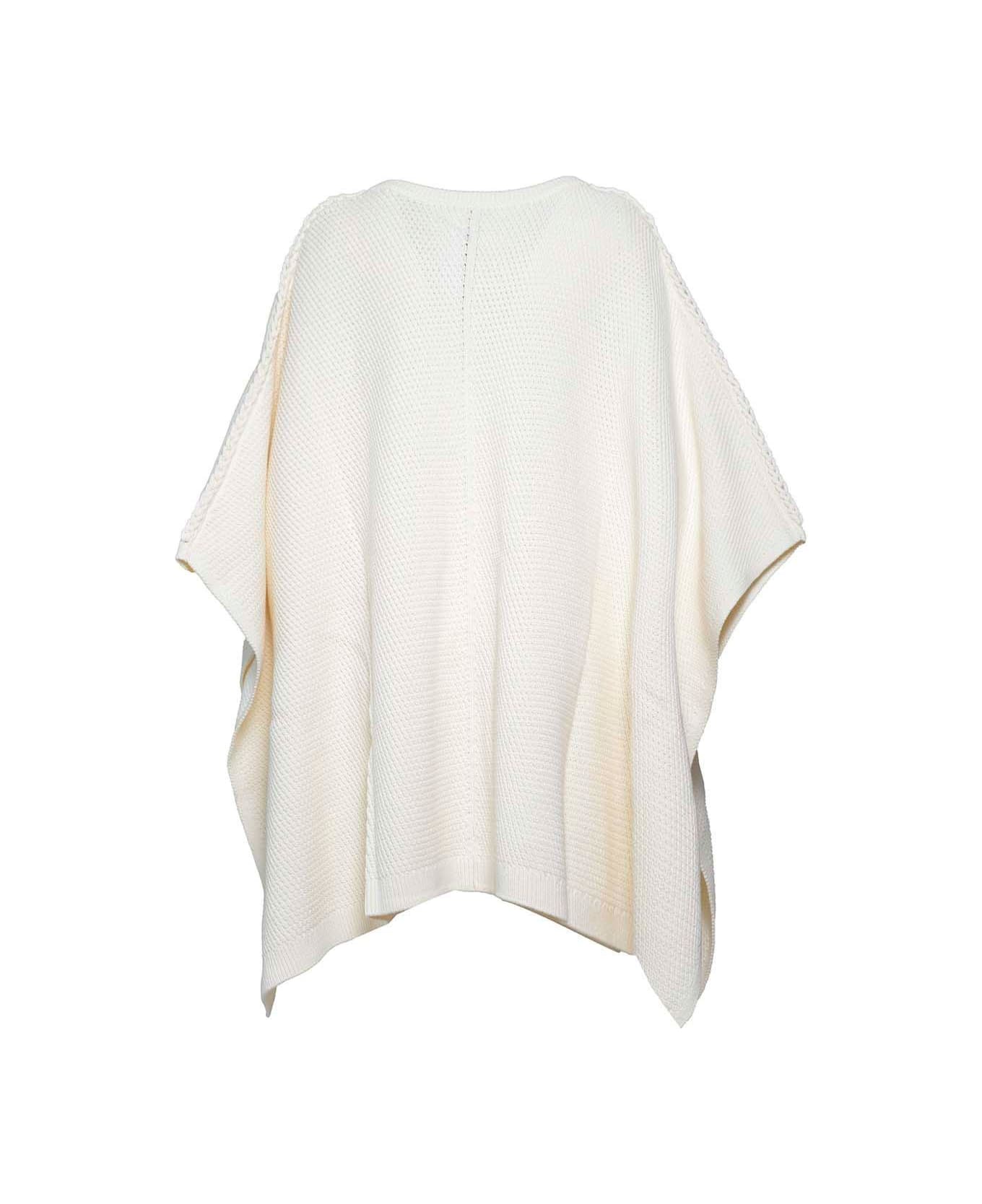 Chloé Logo-plaque Buckled Cape - Avorio