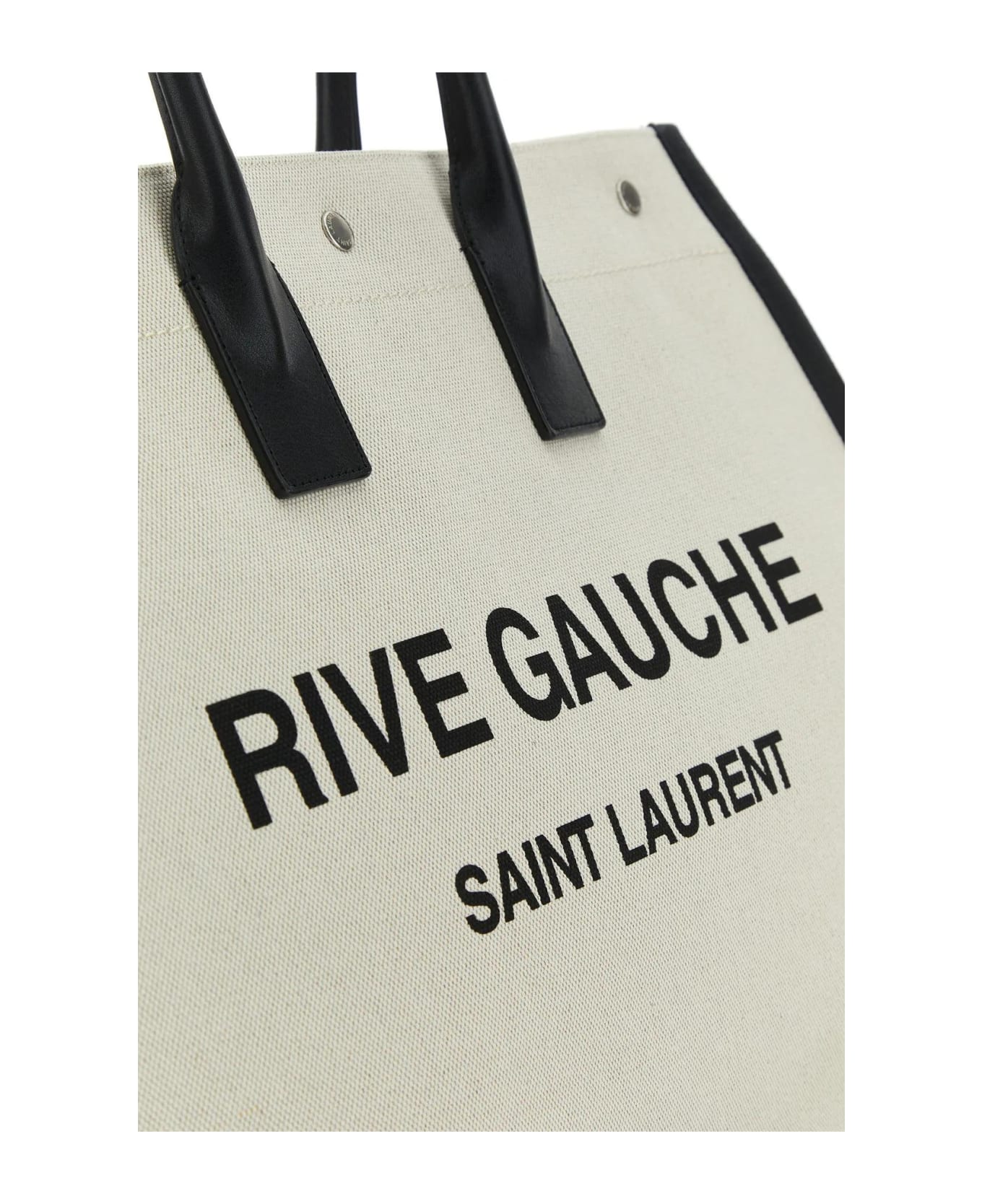Saint Laurent Sand Canvas Large Rive Gauche Shopping Bag