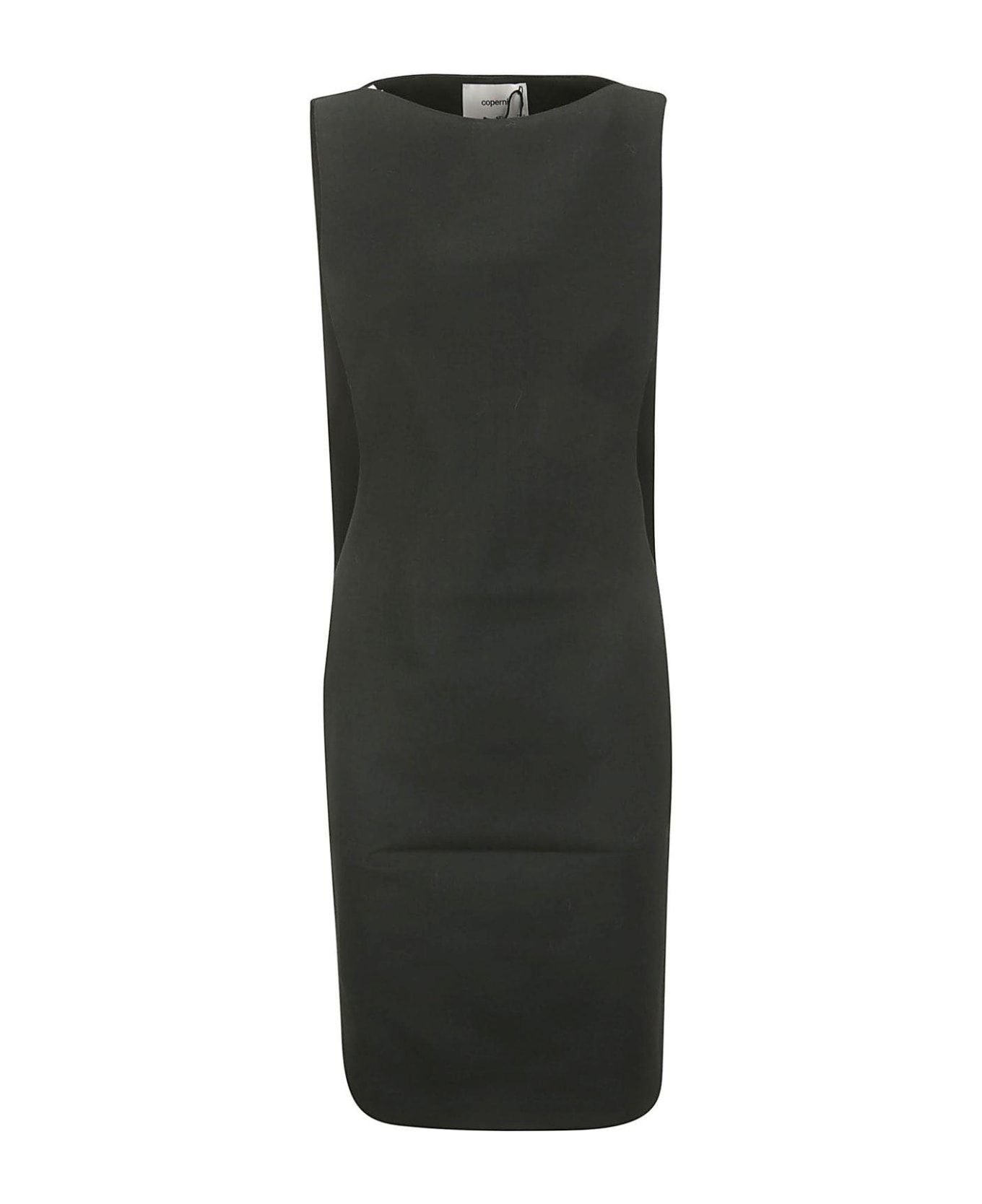 Coperni Sleeveless Cape Dress - BLACK