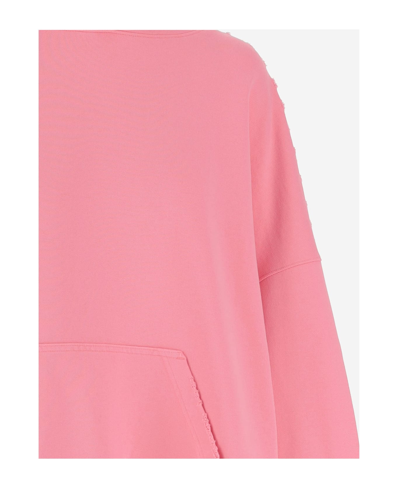 WE11 DONE Cotton Sweatshirt With Back Print - Pink