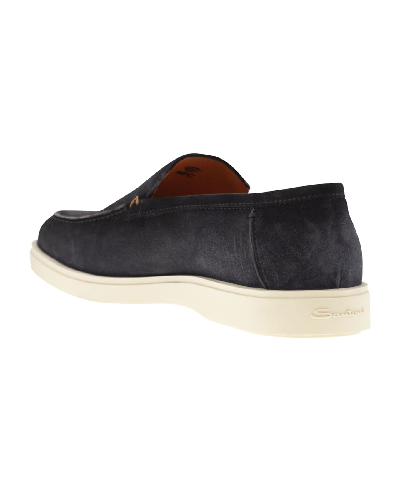 Santoni Suede Moccasin - Blue