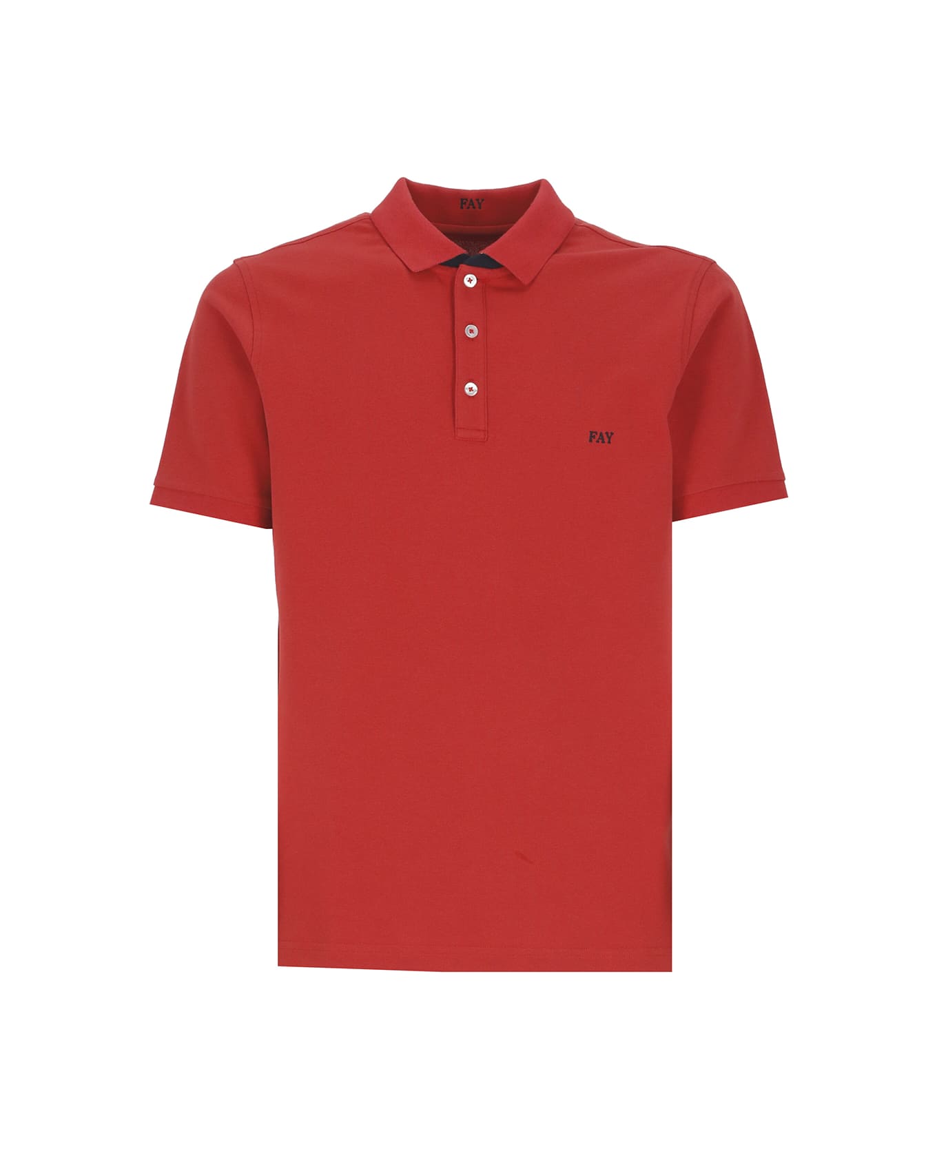 Fay Polo Shirt With Logo - Rubino scuro ポロシャツ