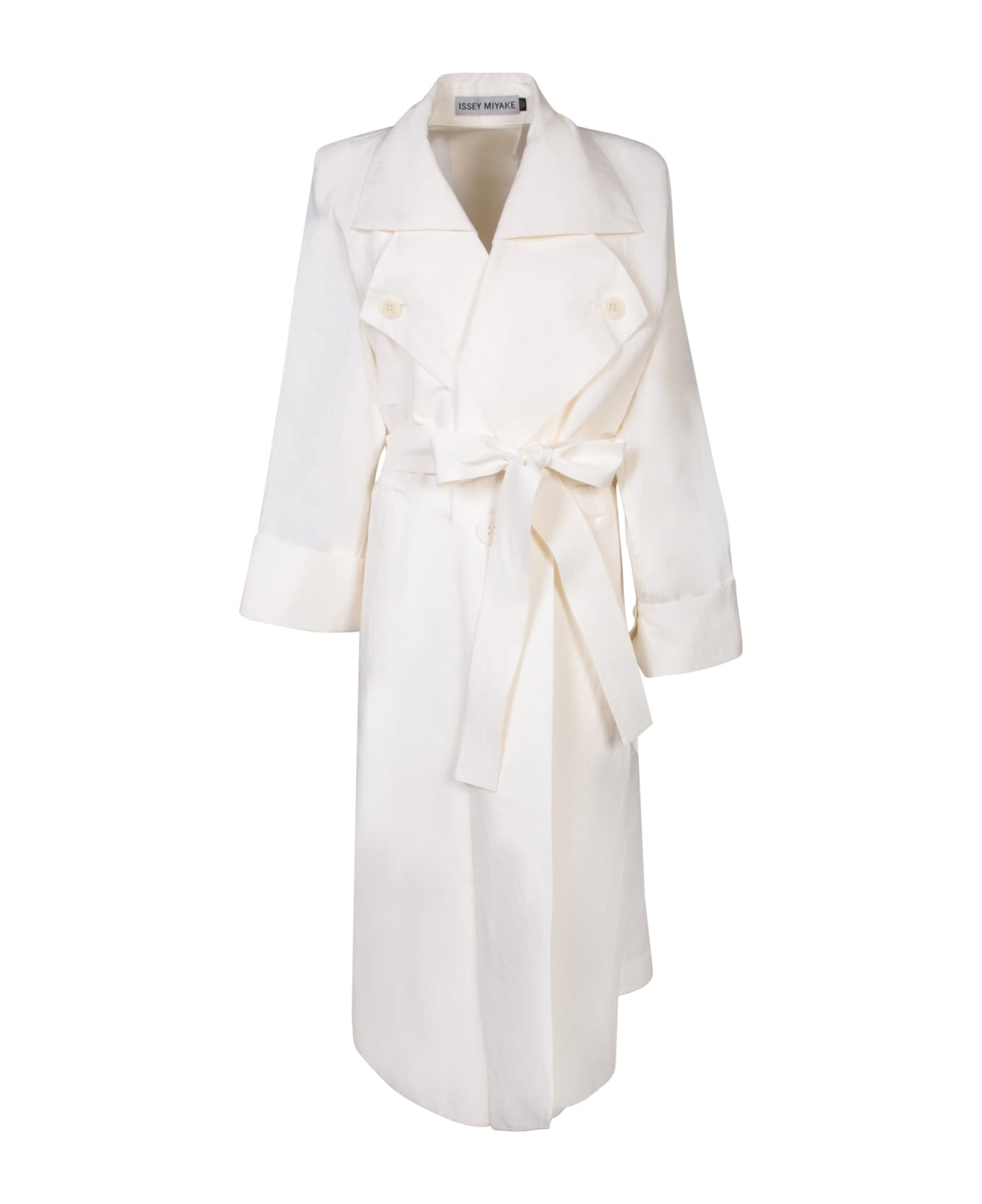 Issey Miyake Oversize White Trench Coat - White コート