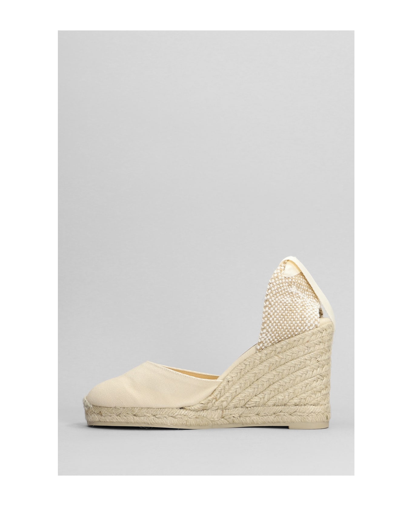 Castañer Carina-8-001 Wedges In Beige Canvas - beige
