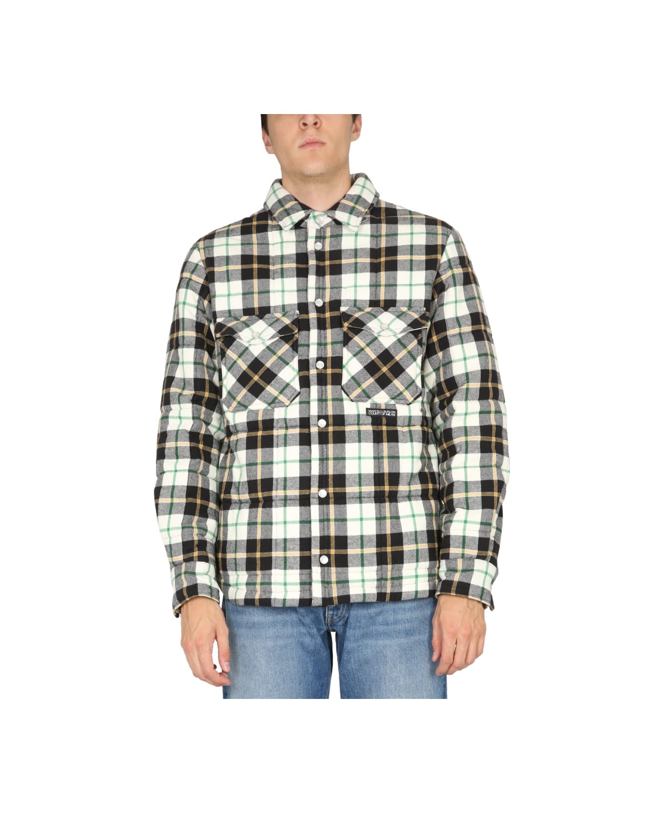 Marcelo Burlon Camicia A Quadri - GREEN