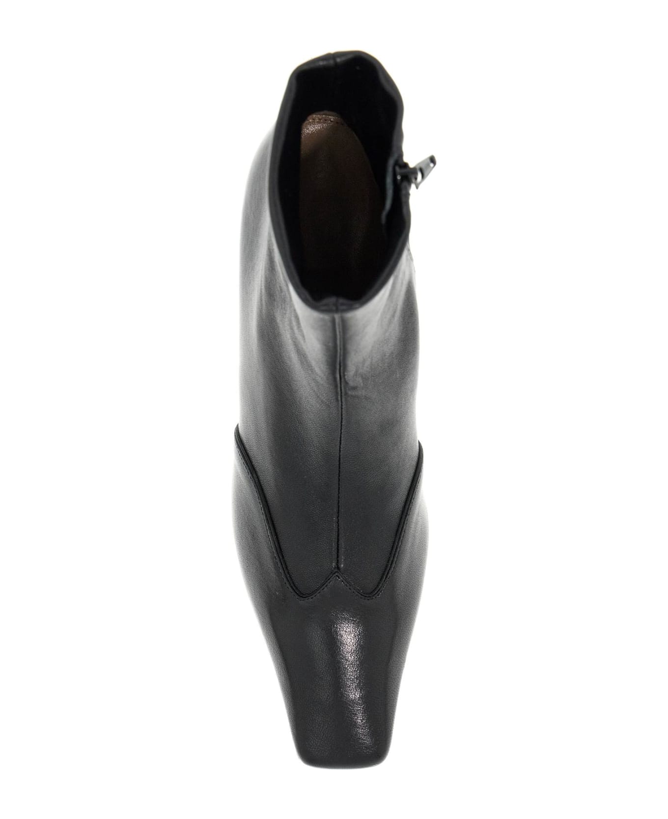 Khaite 
nevada 40
 Black Leather Ankle Boots - BLACK (Black)