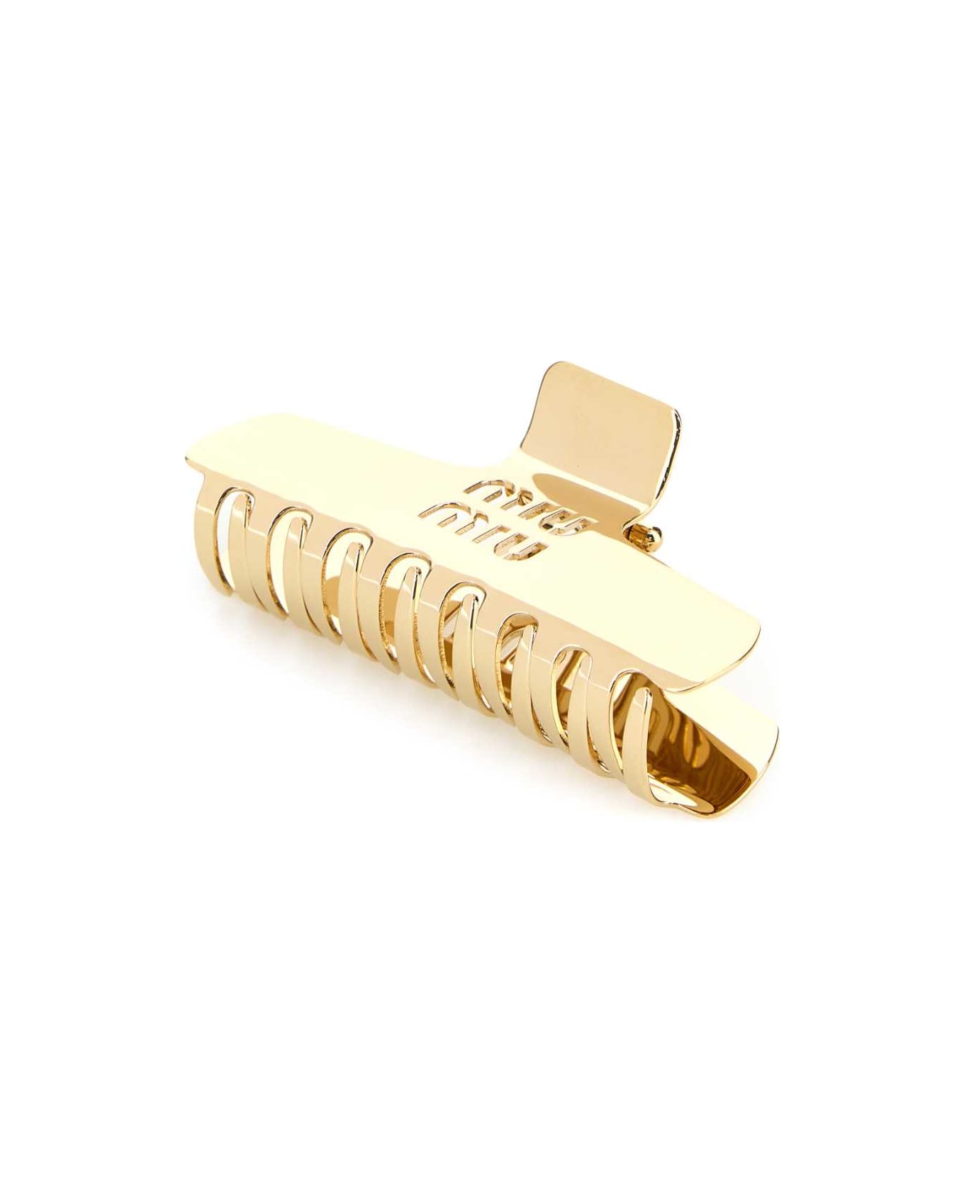 Miu Miu Gold Metal Hair Clip - ORO